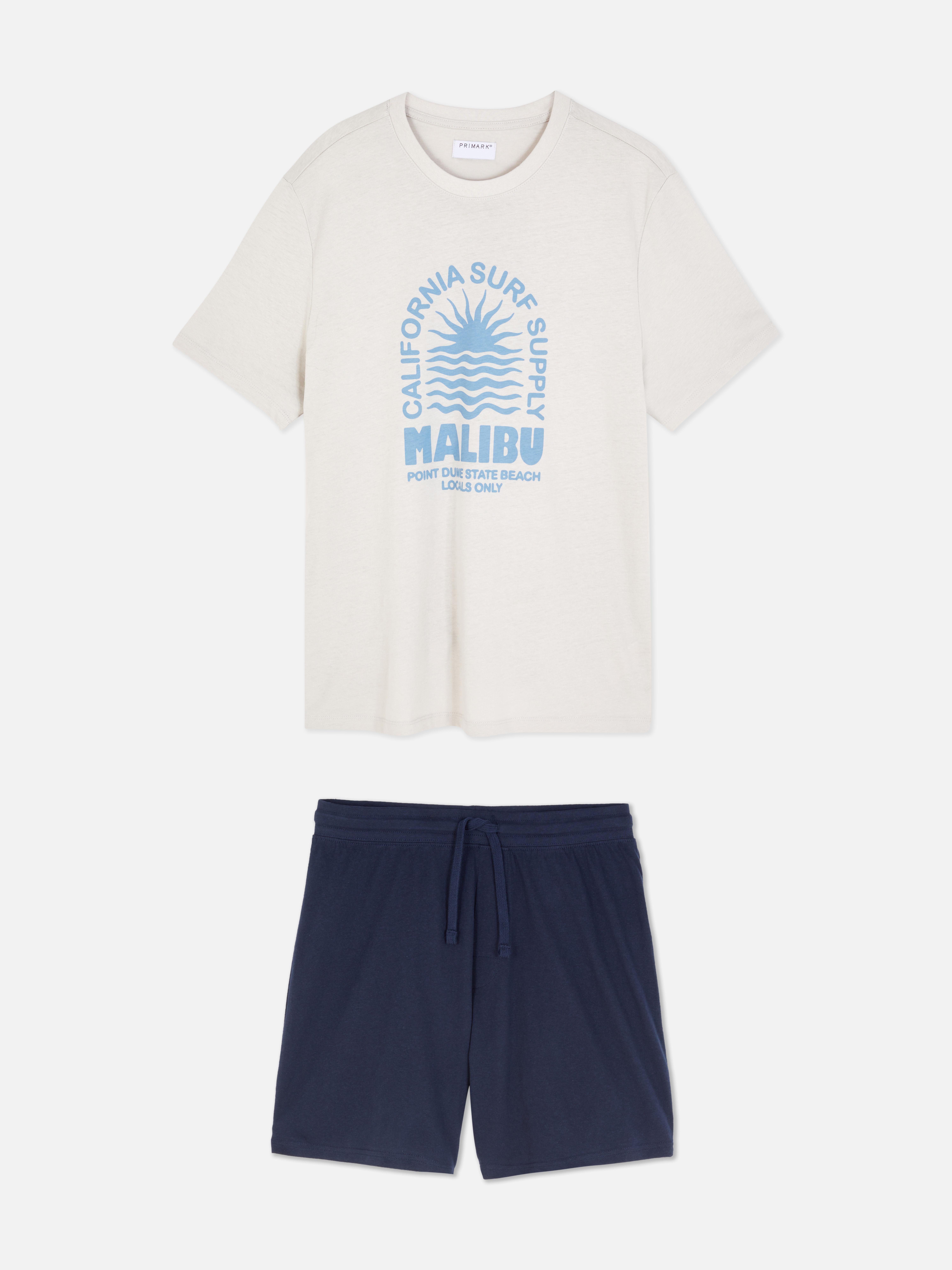 Conjunto pijama calções/t-shirt Malibu