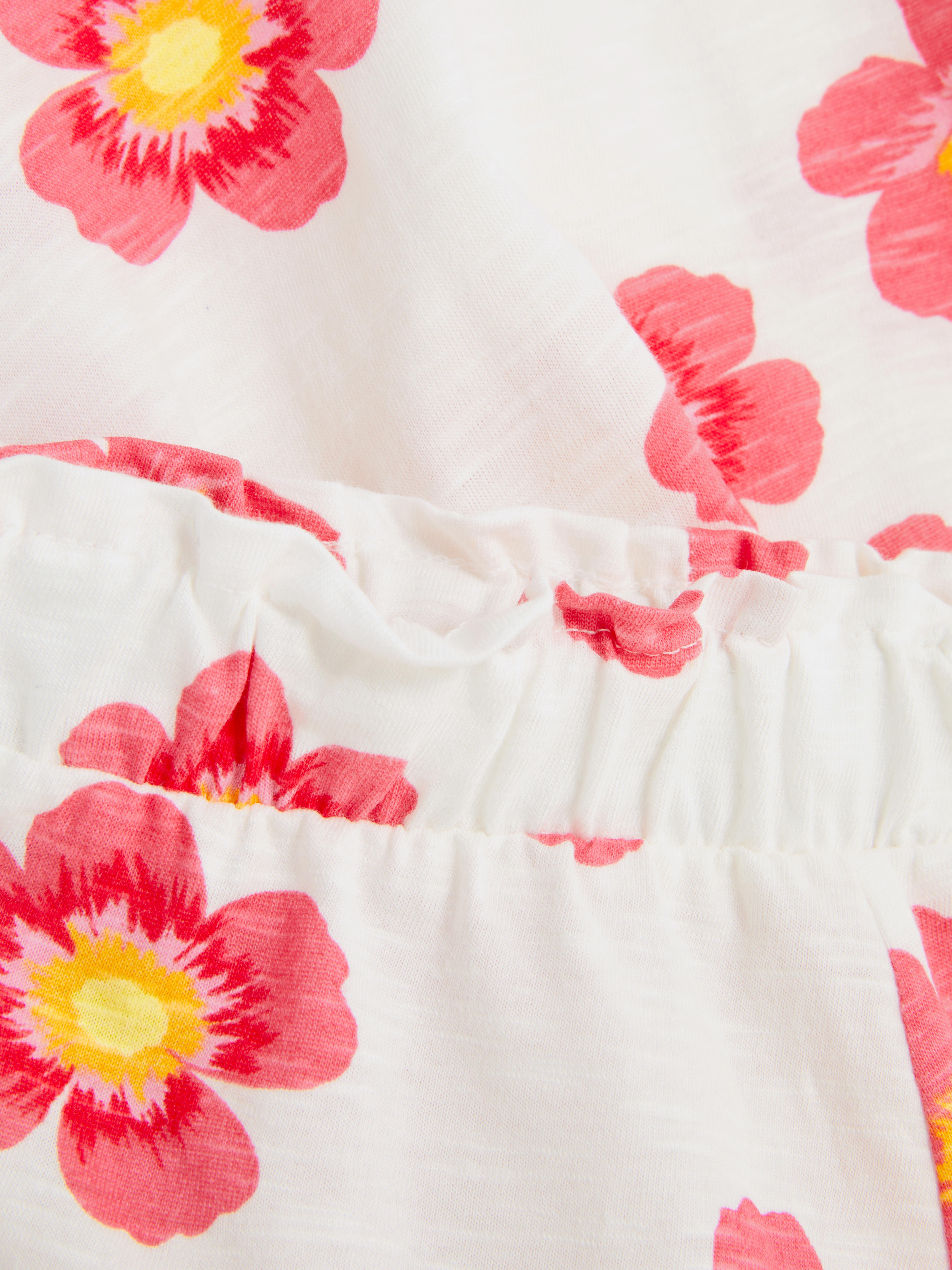 Set cu tricou și pantaloni scurți cu flori