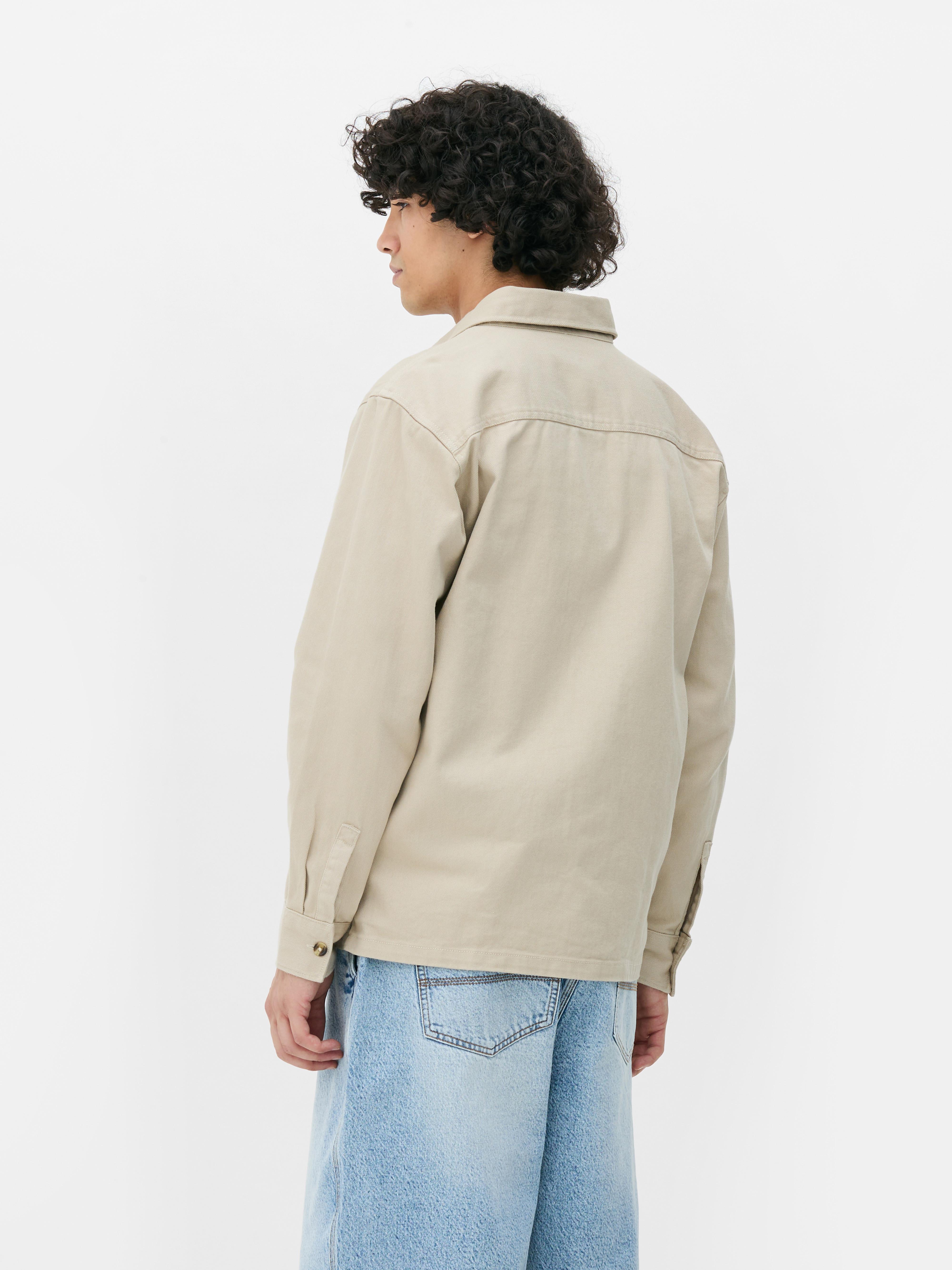 Overshirt in denim con bottoni