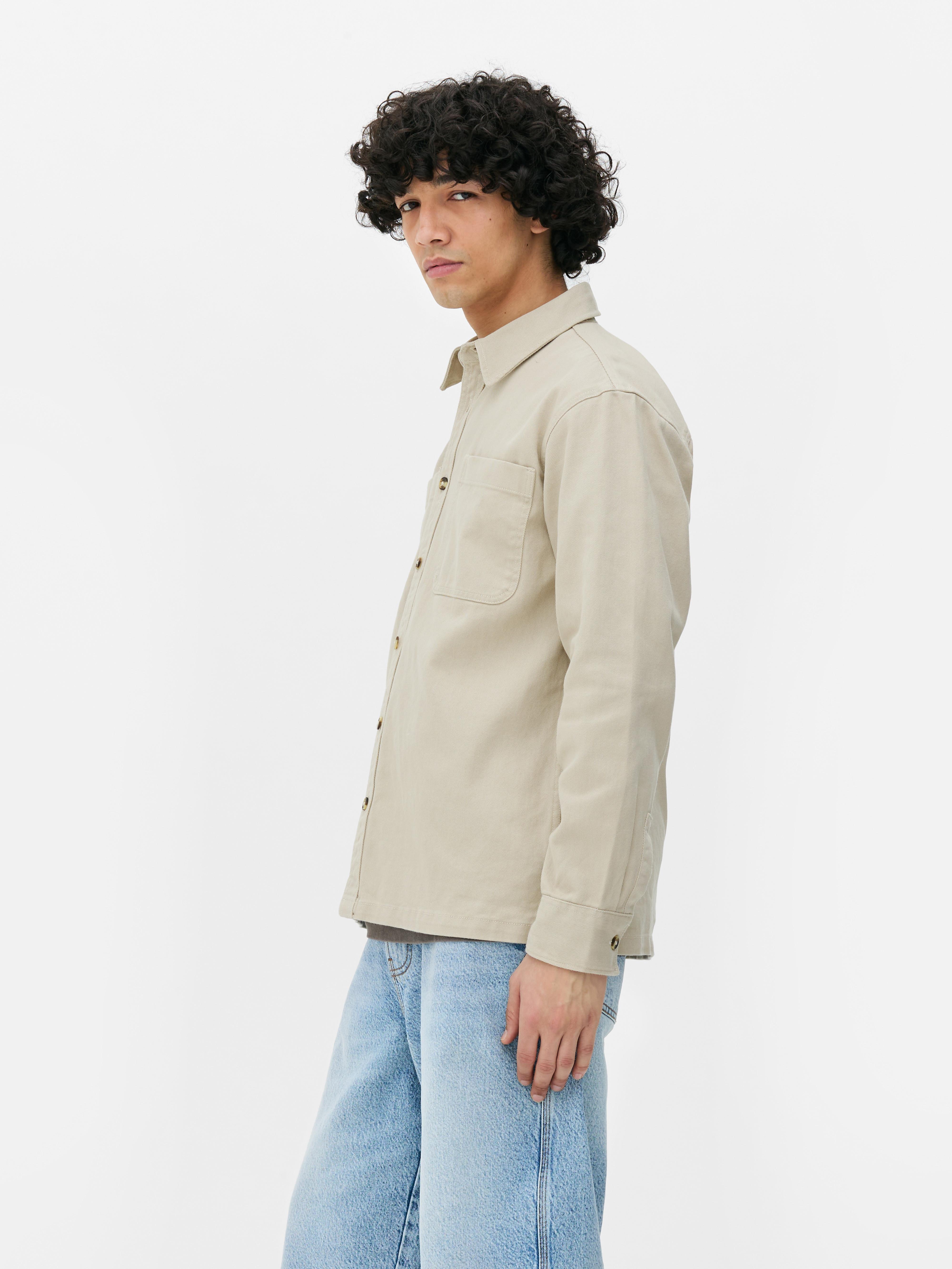 Overshirt in denim con bottoni