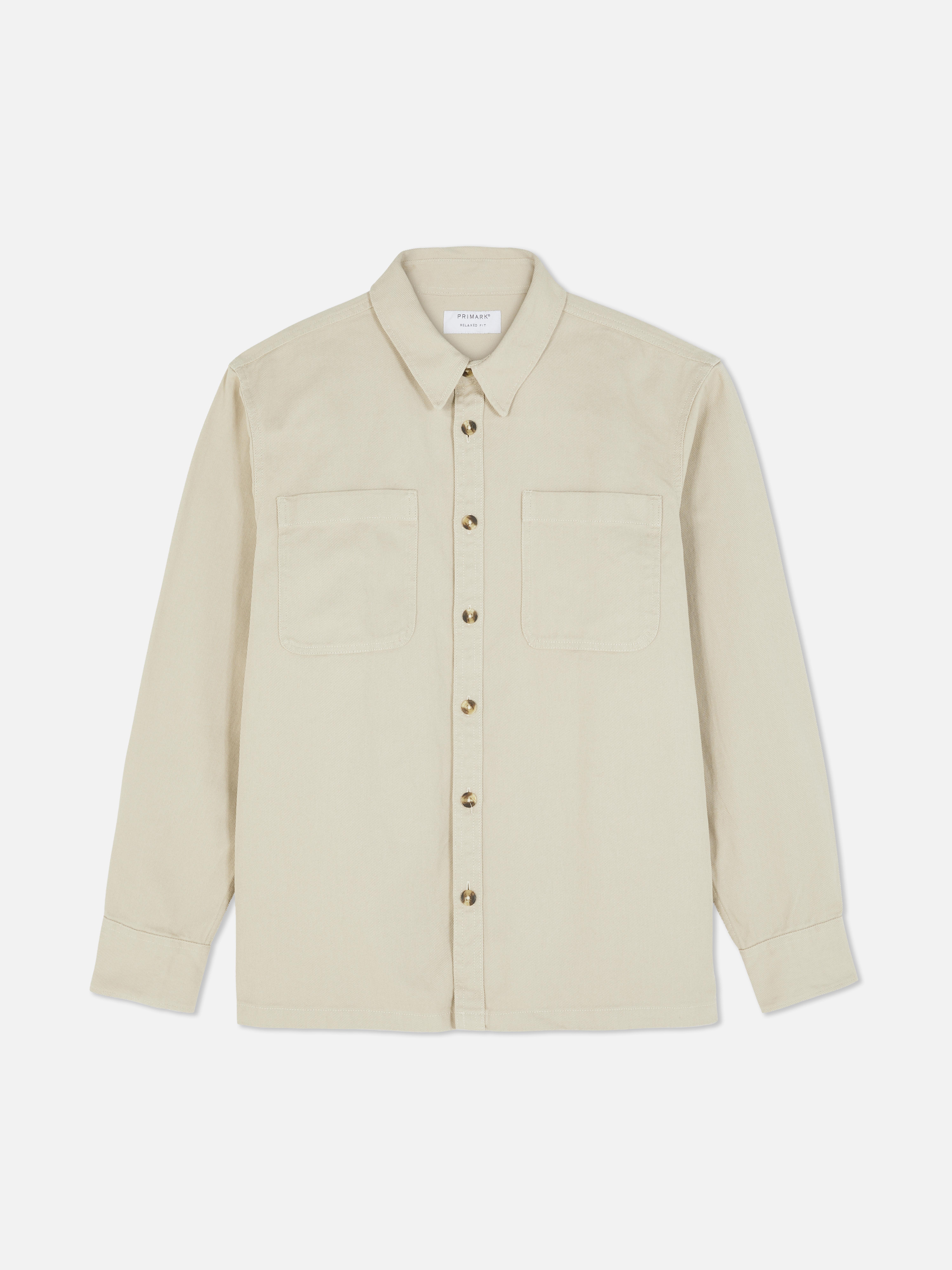Overshirt in denim con bottoni