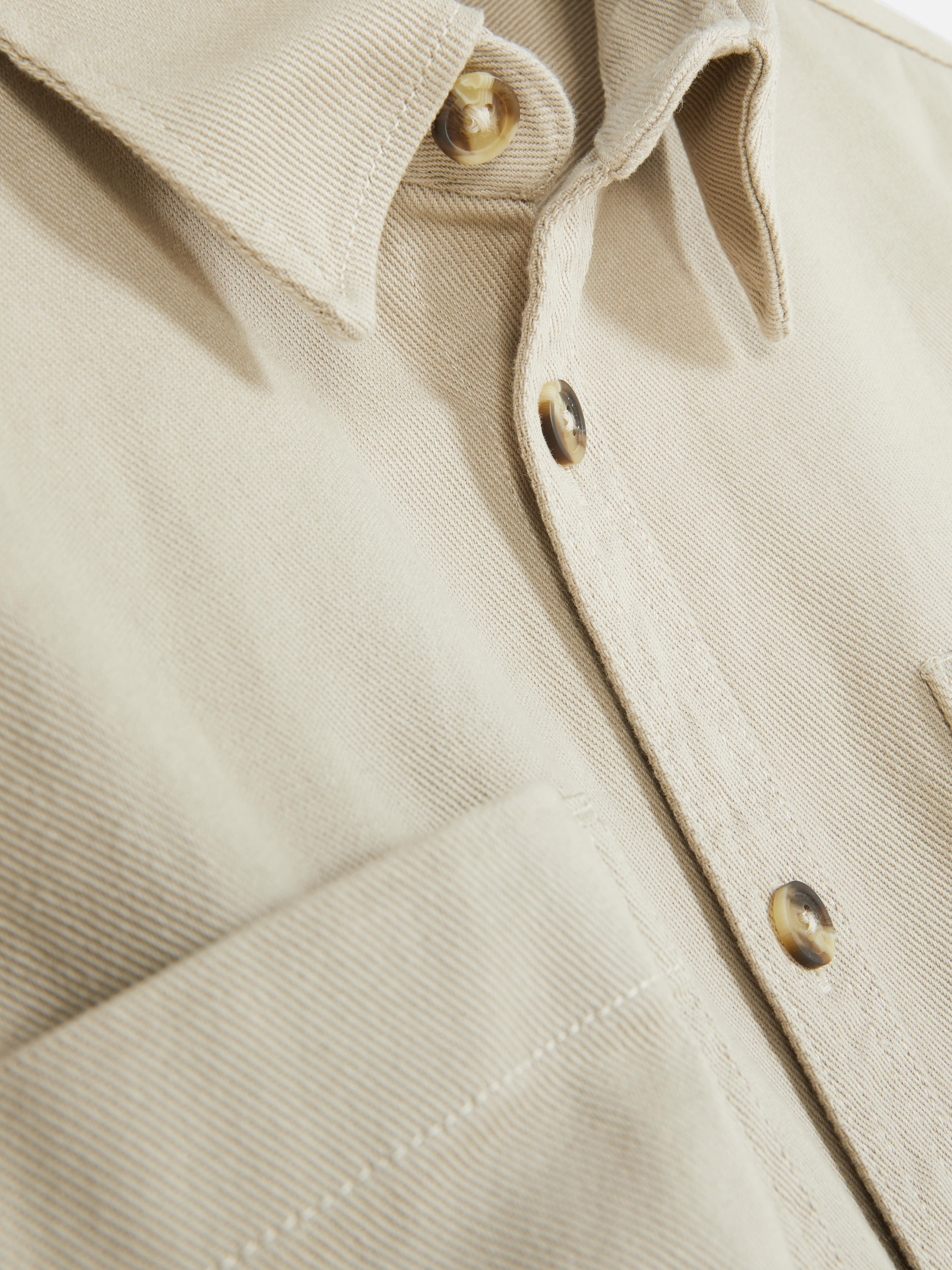 Overshirt in denim con bottoni