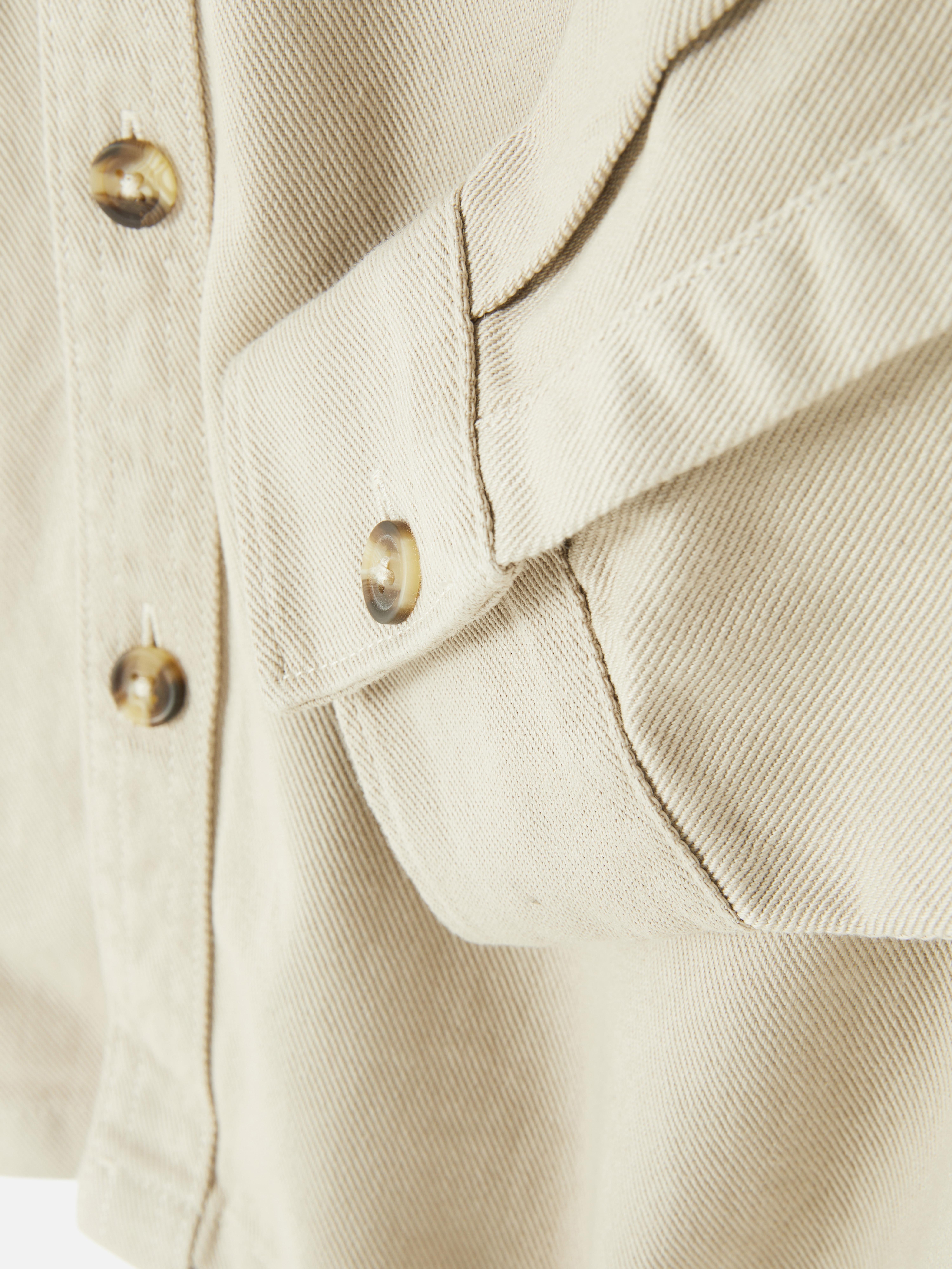 Overshirt in denim con bottoni
