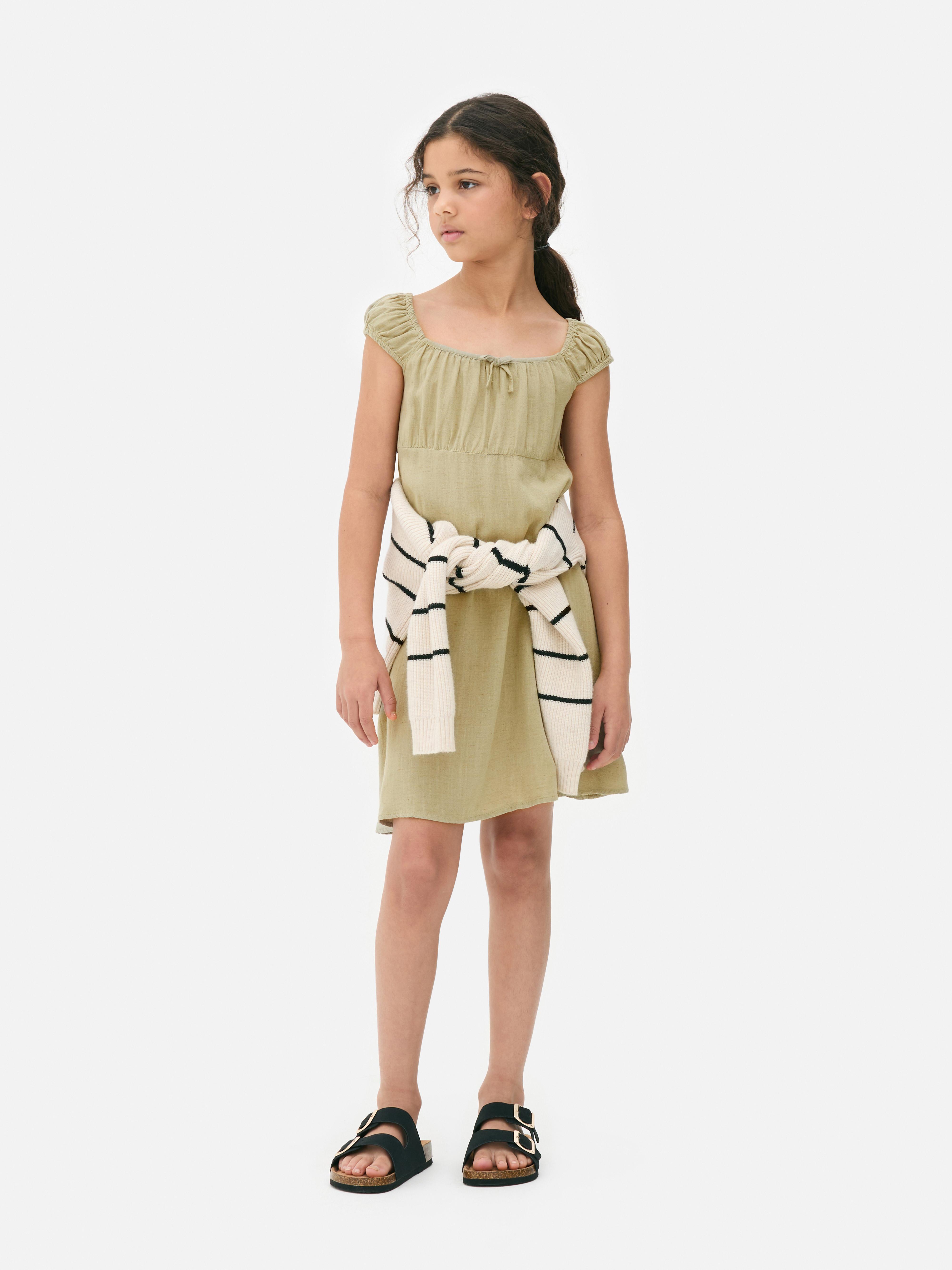 Woven Shirred Dress