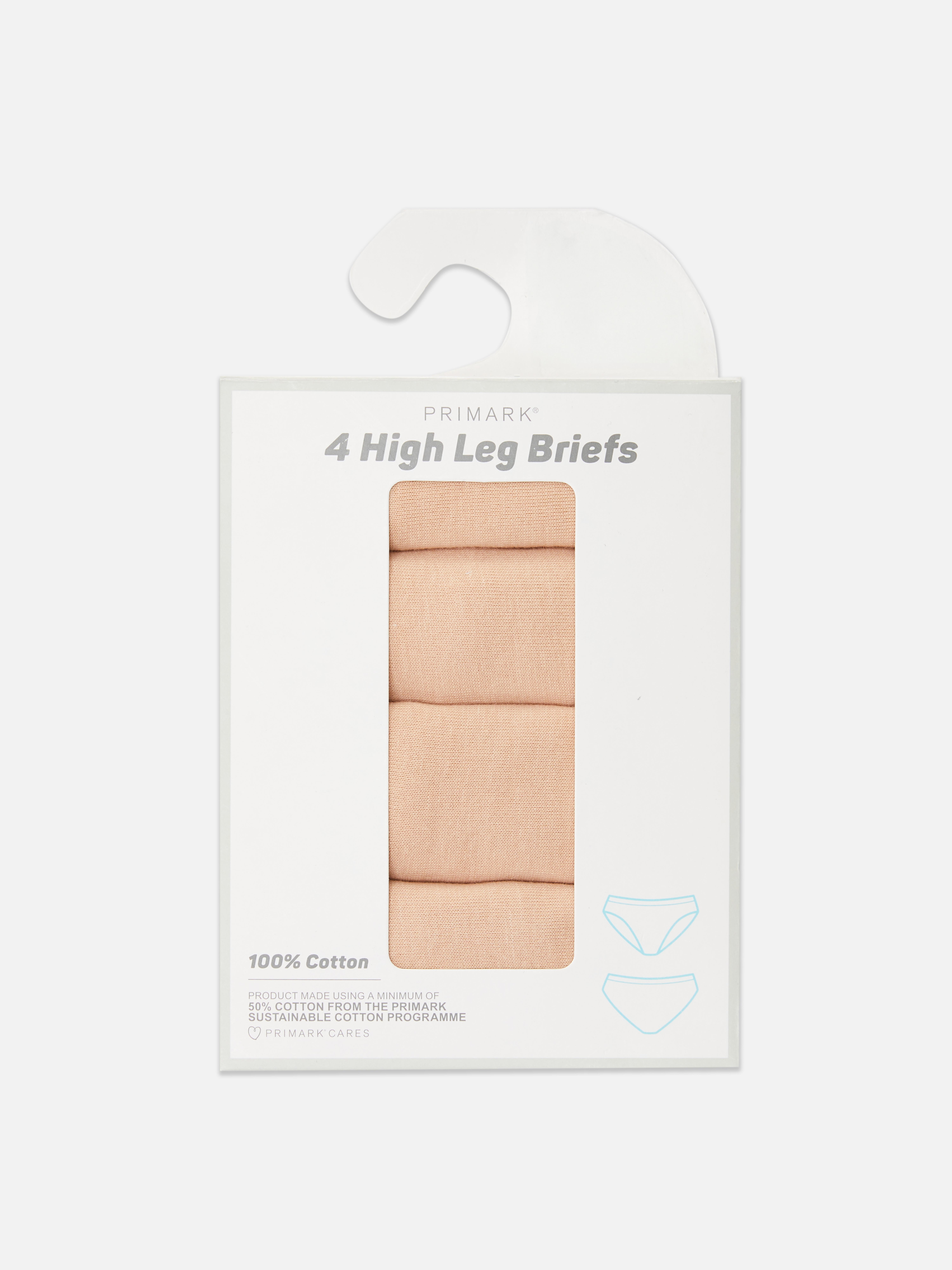 Women's Taupe 4-Pack High Leg Briefs