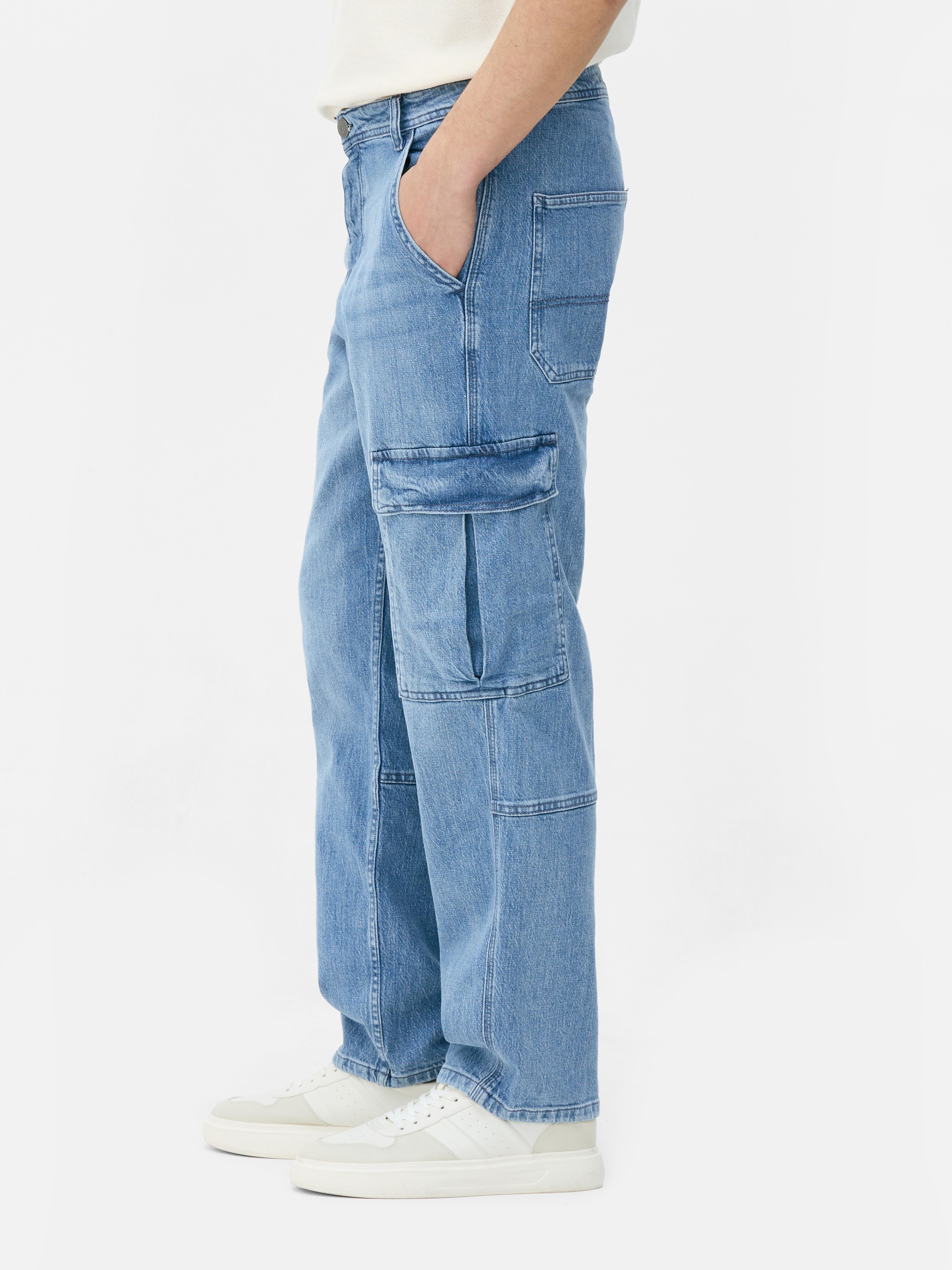 Jeans denim cargo