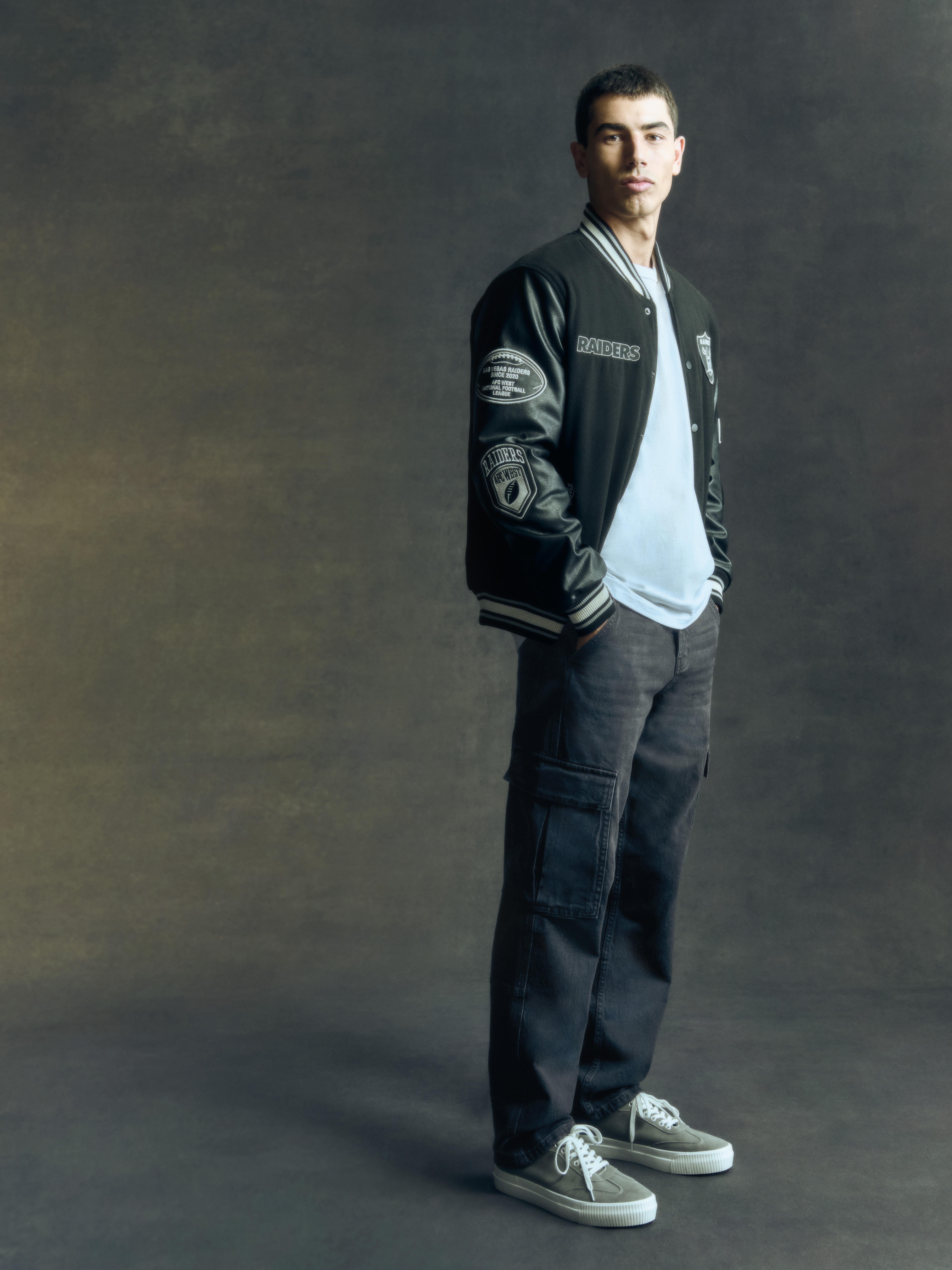 Jeans denim cargo Nero