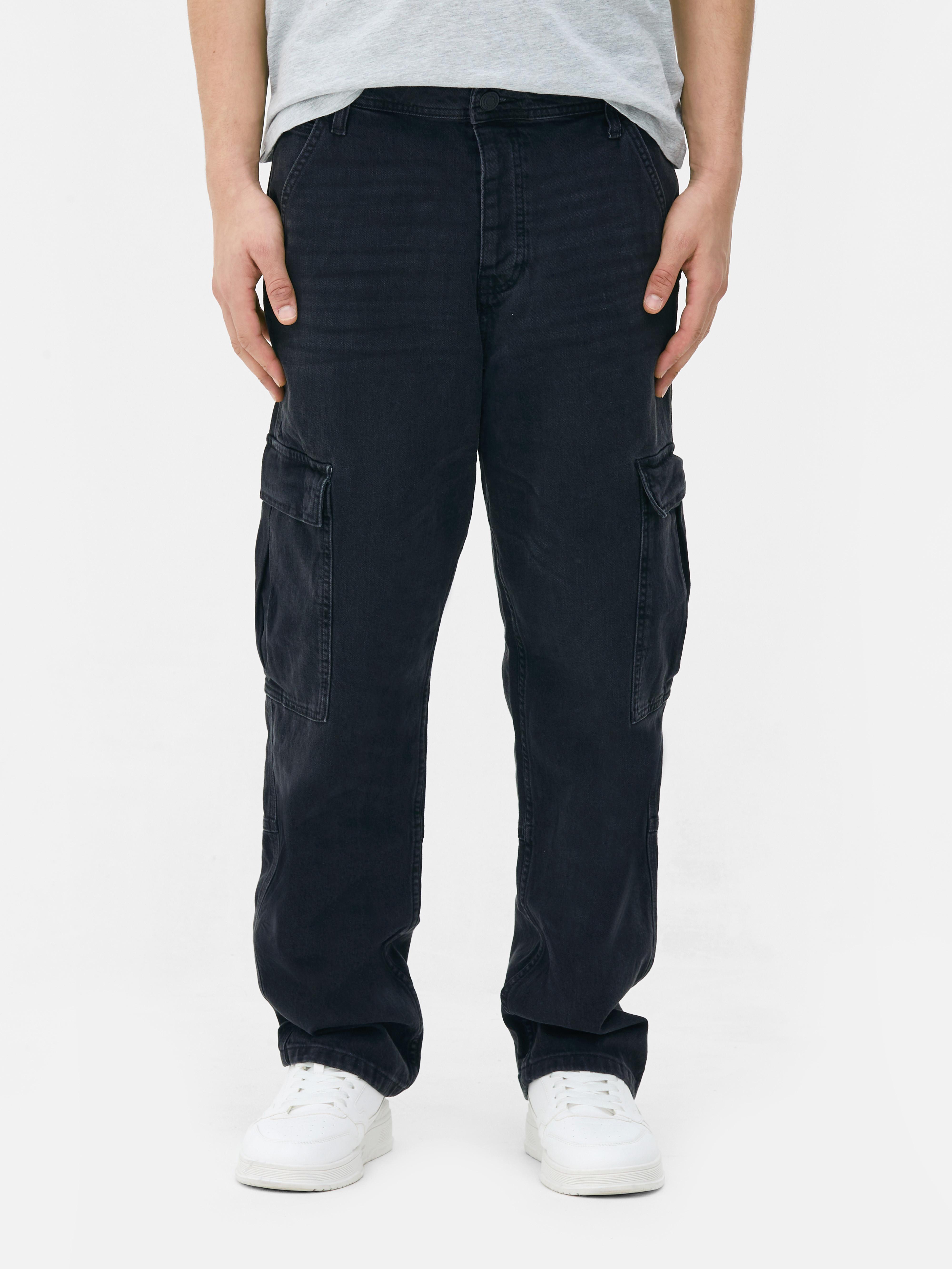 Denim-Jeans im Cargostil