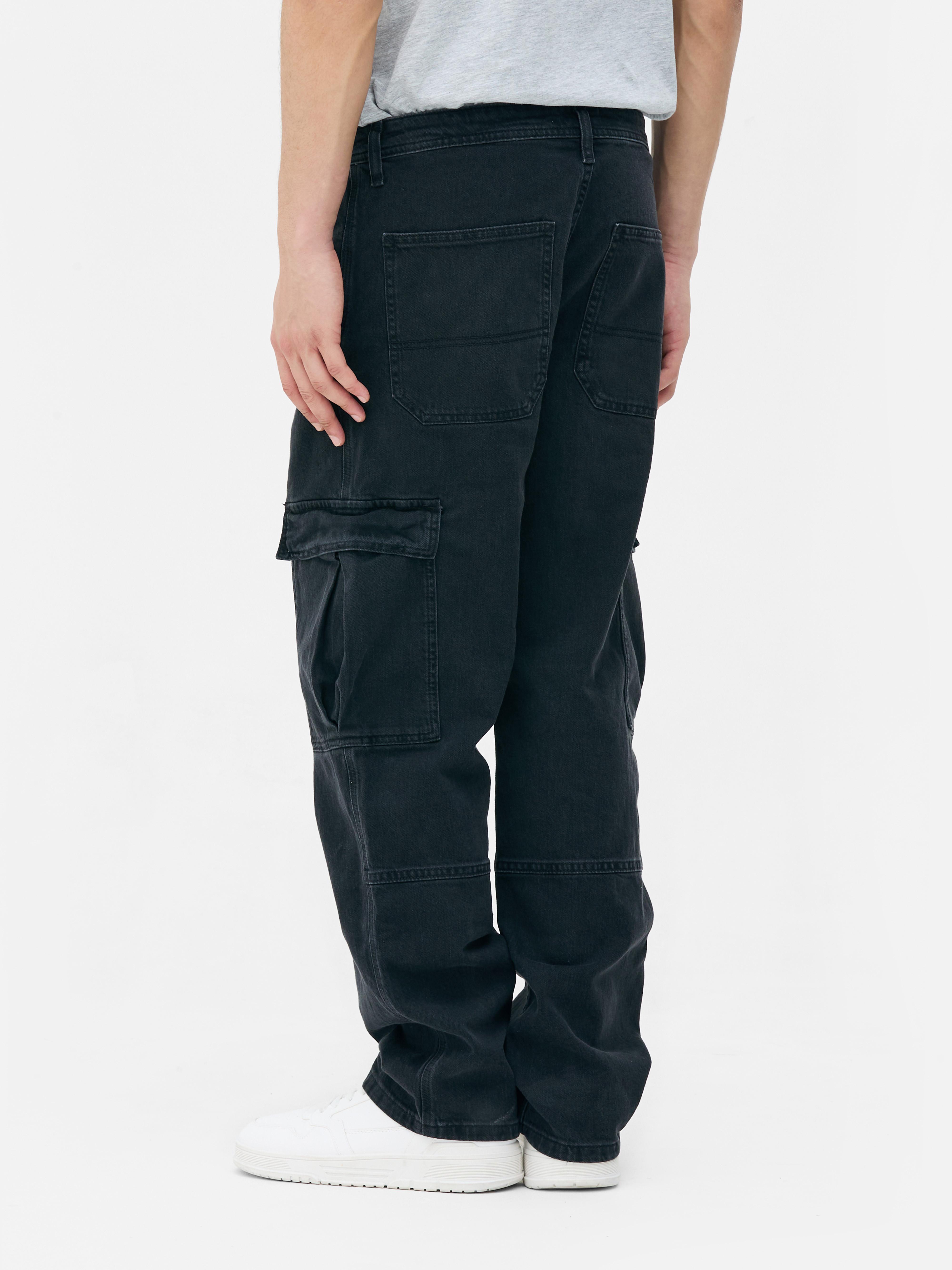 Denim-Jeans im Cargostil