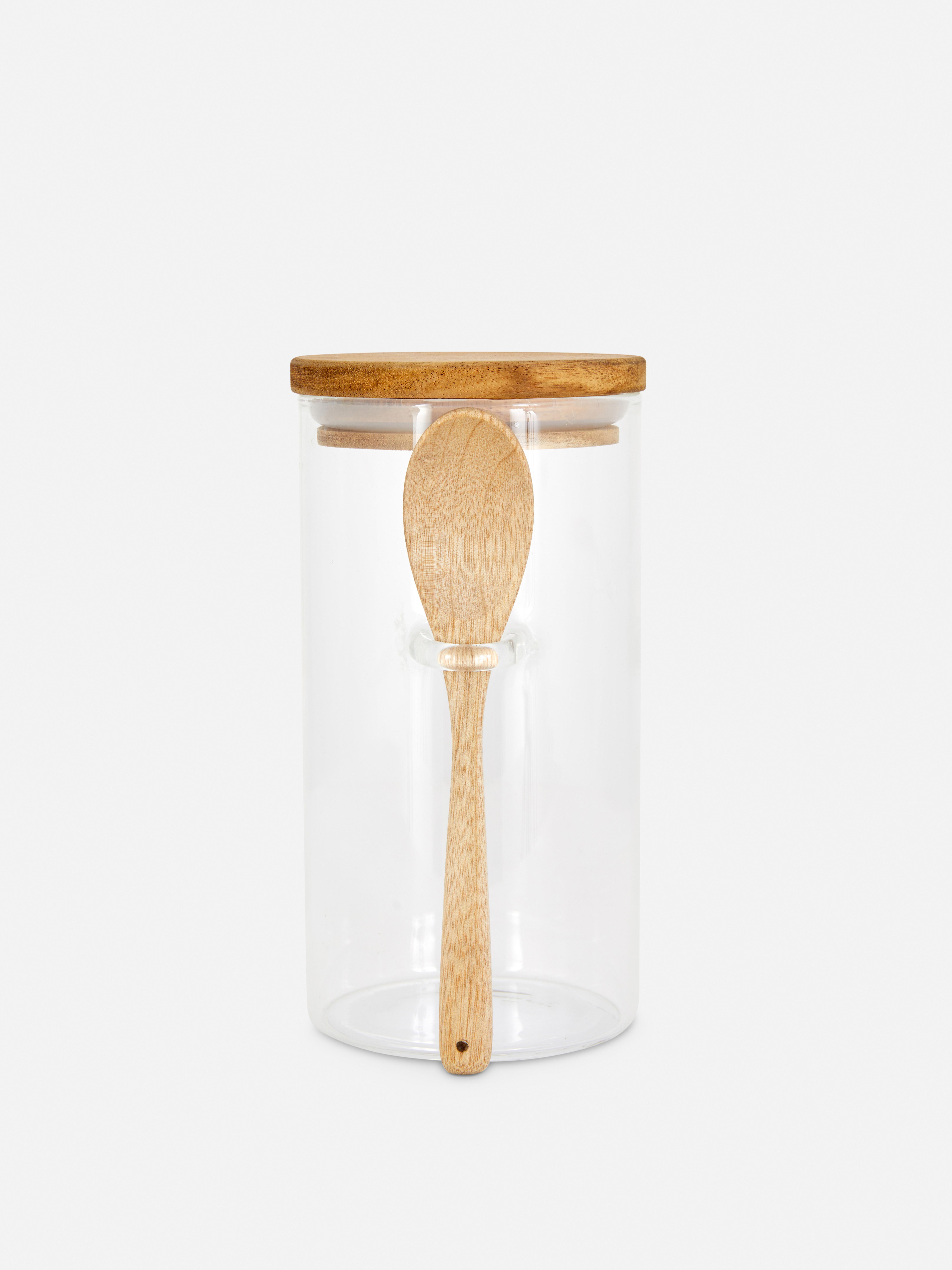 Glass Canister with Spoon