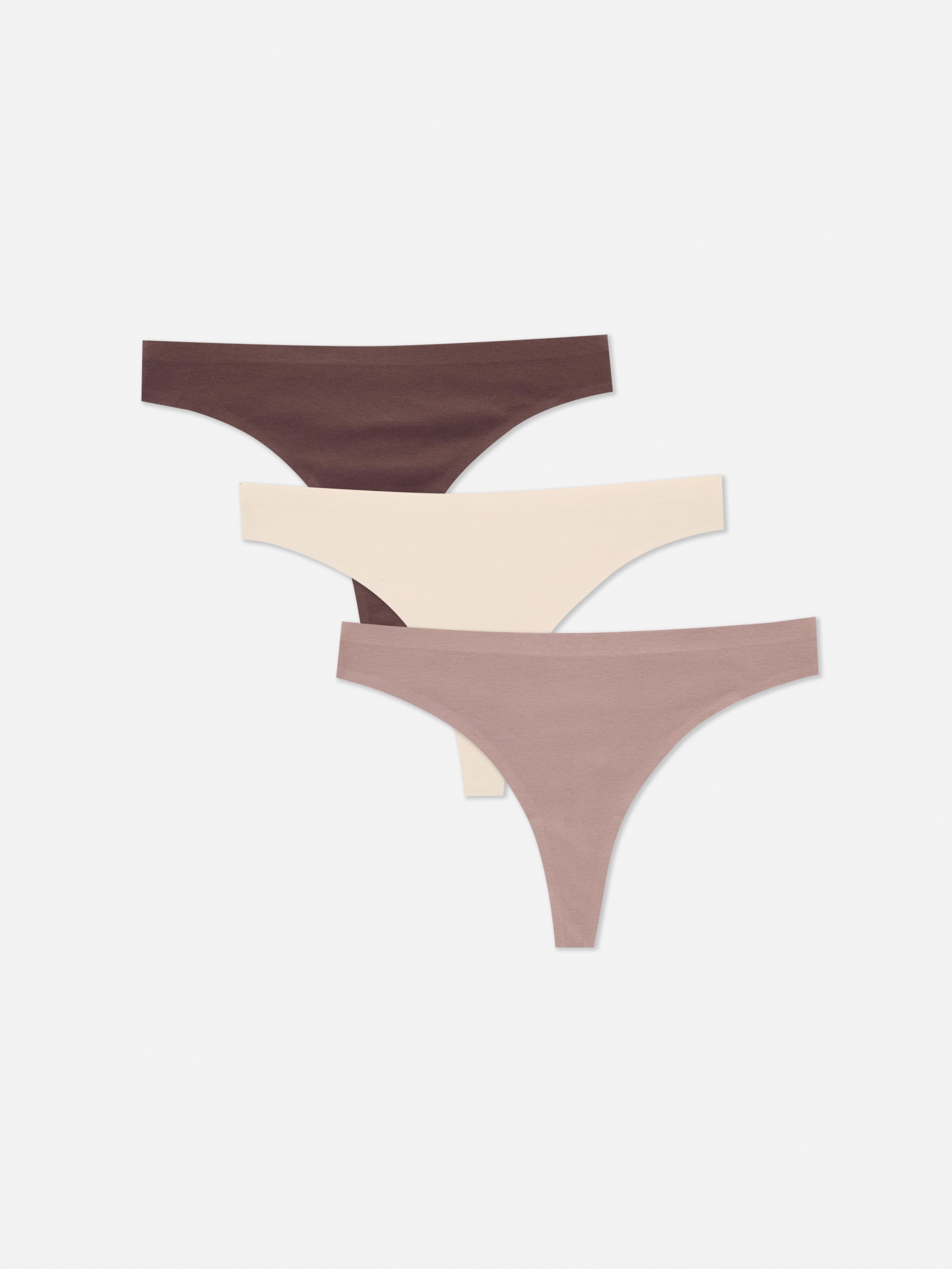 3pk Neutral Invisible Thongs