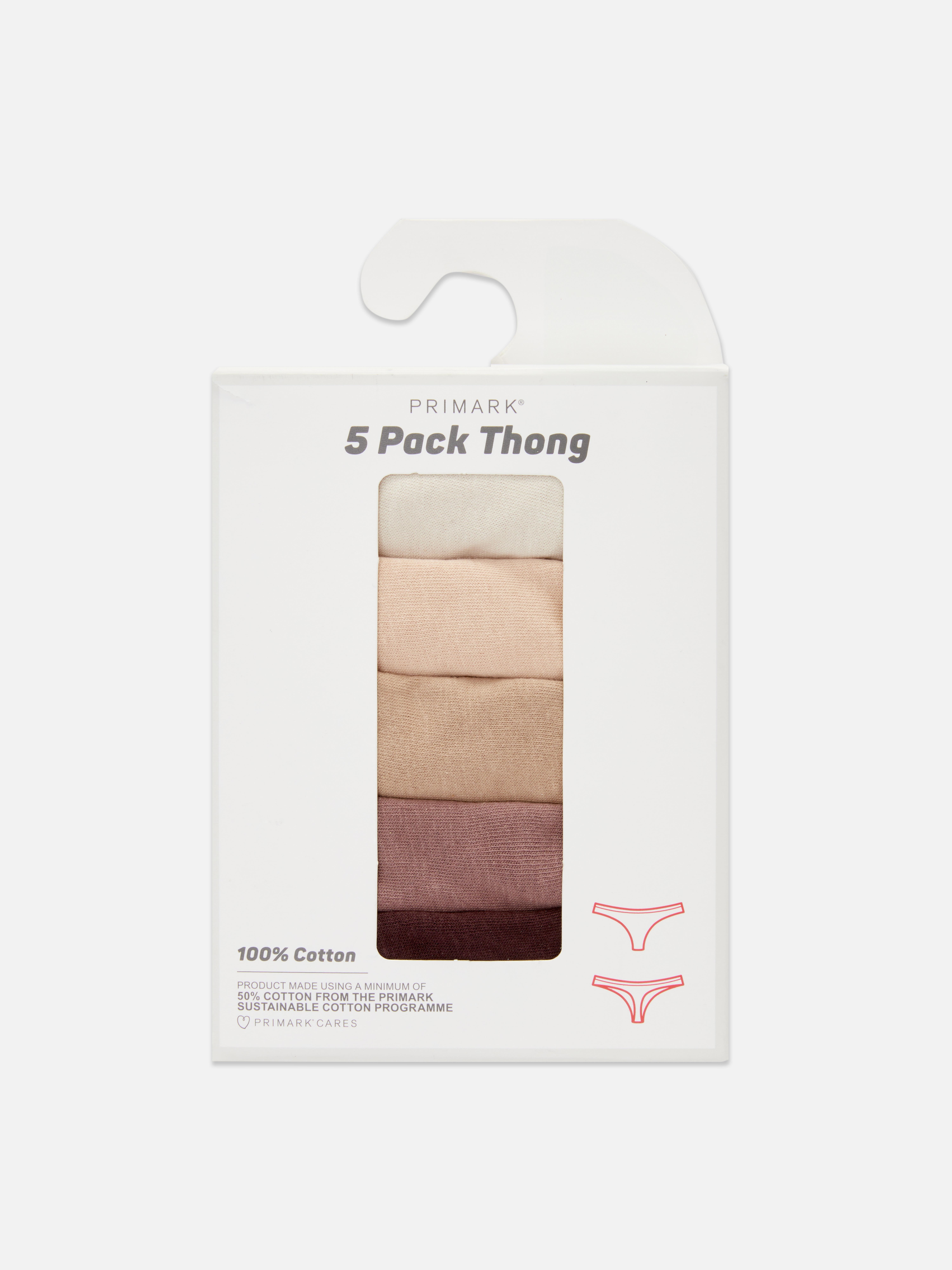 5pk Essential Neutral Thongs