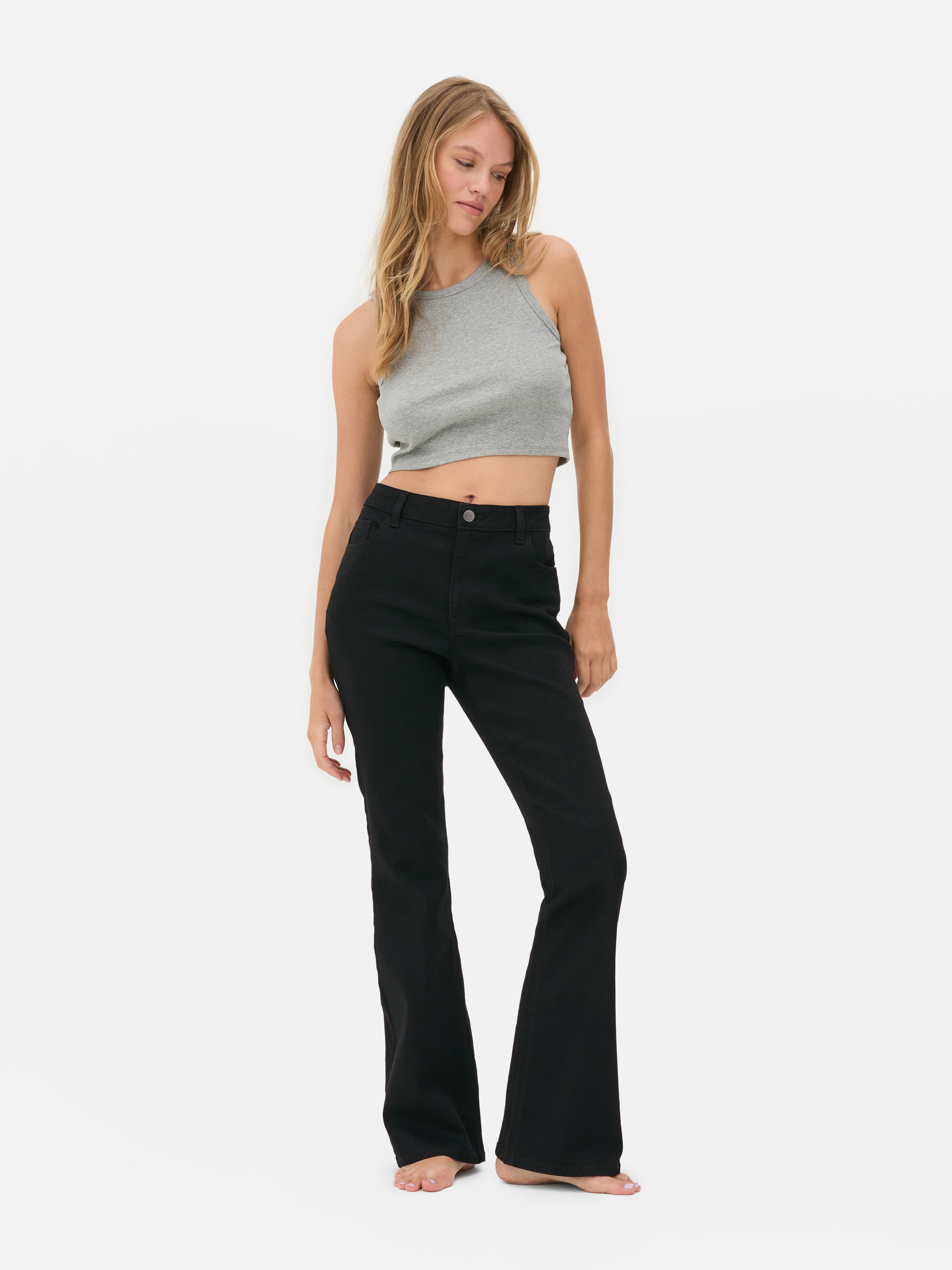 Jeans in denim a gamba svasata