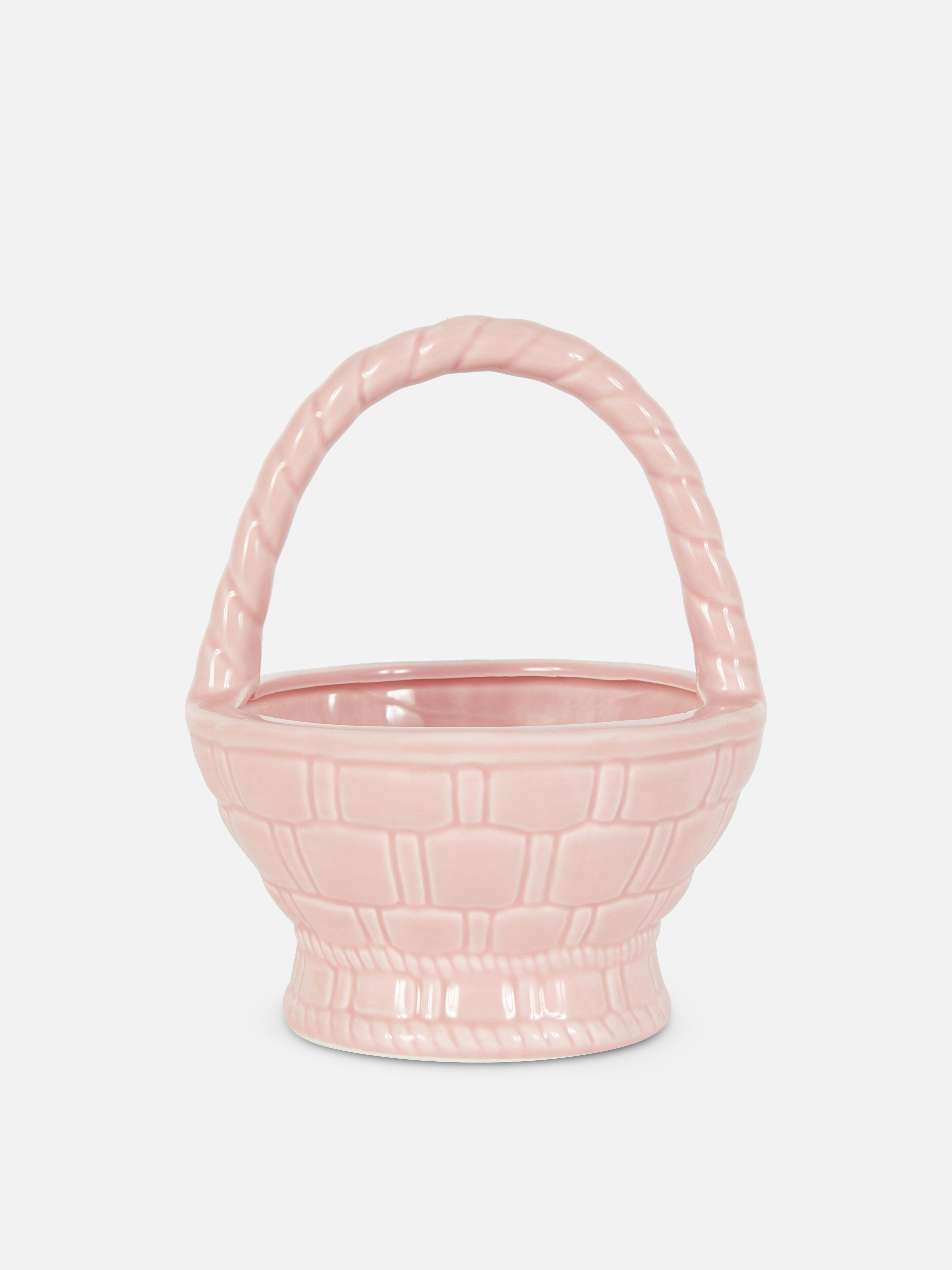 Cuenco de cerámica con diseño de cesta de Pascua