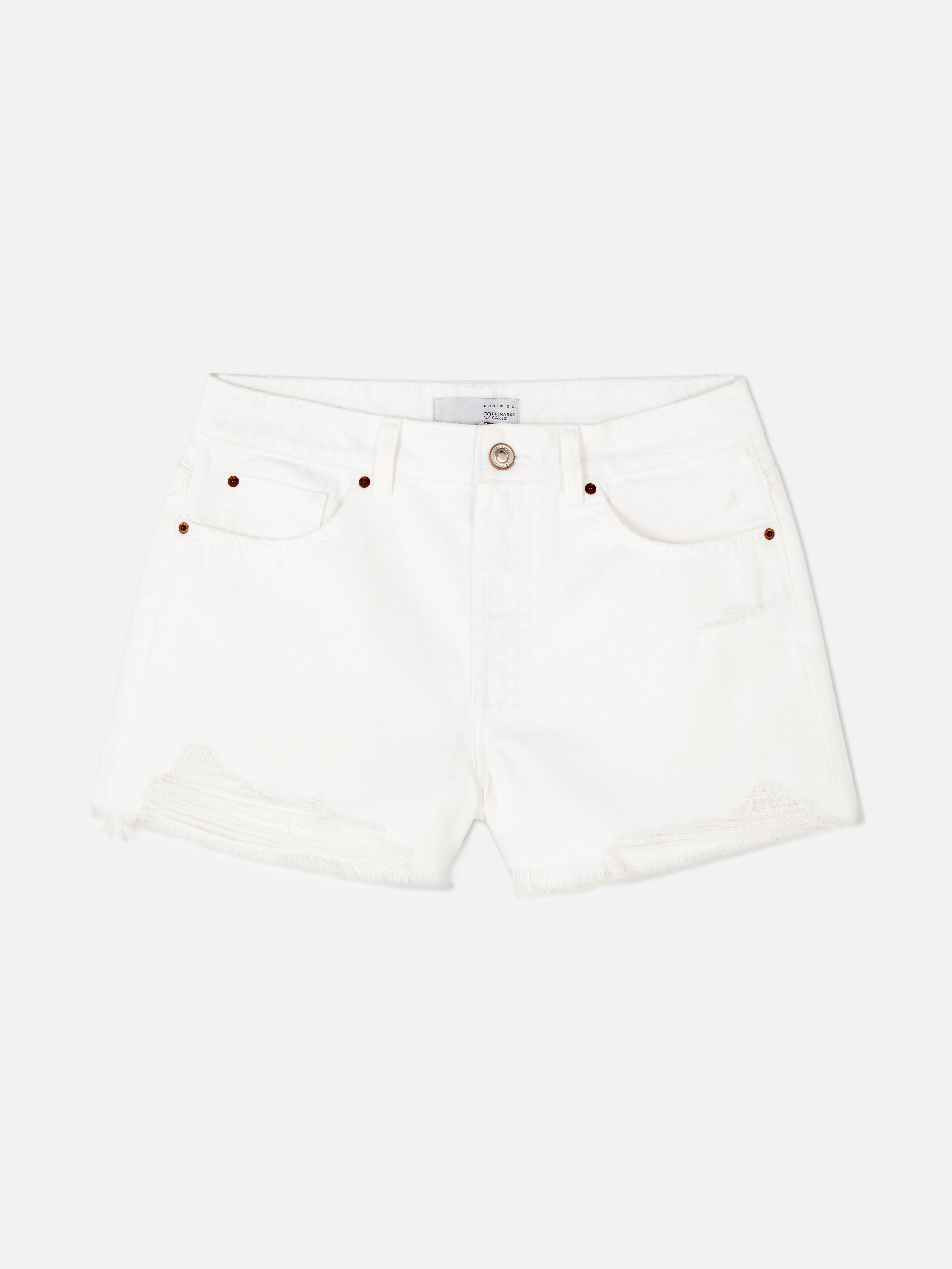 Ripped Denim Shorts