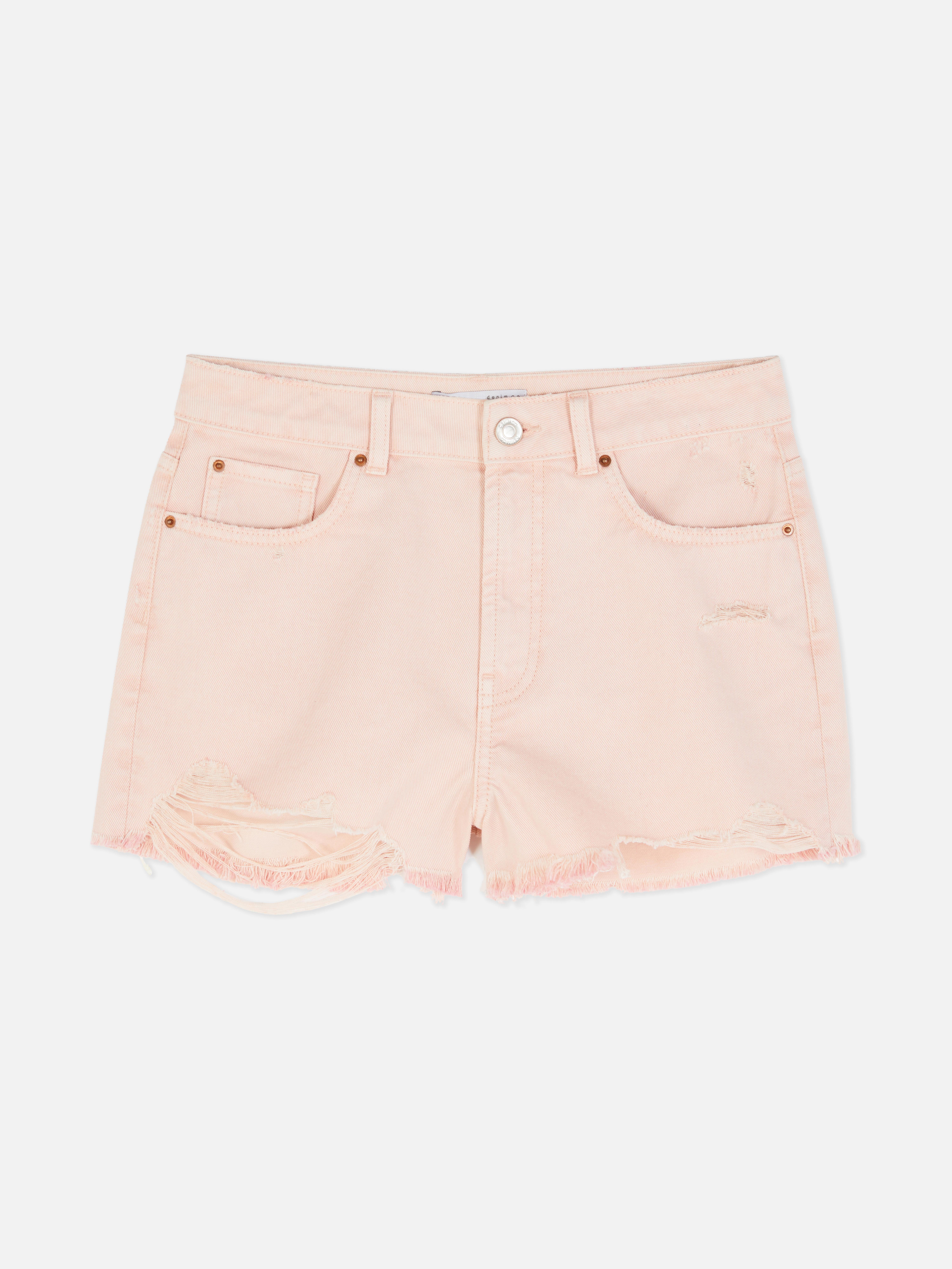 Ripped Denim Shorts