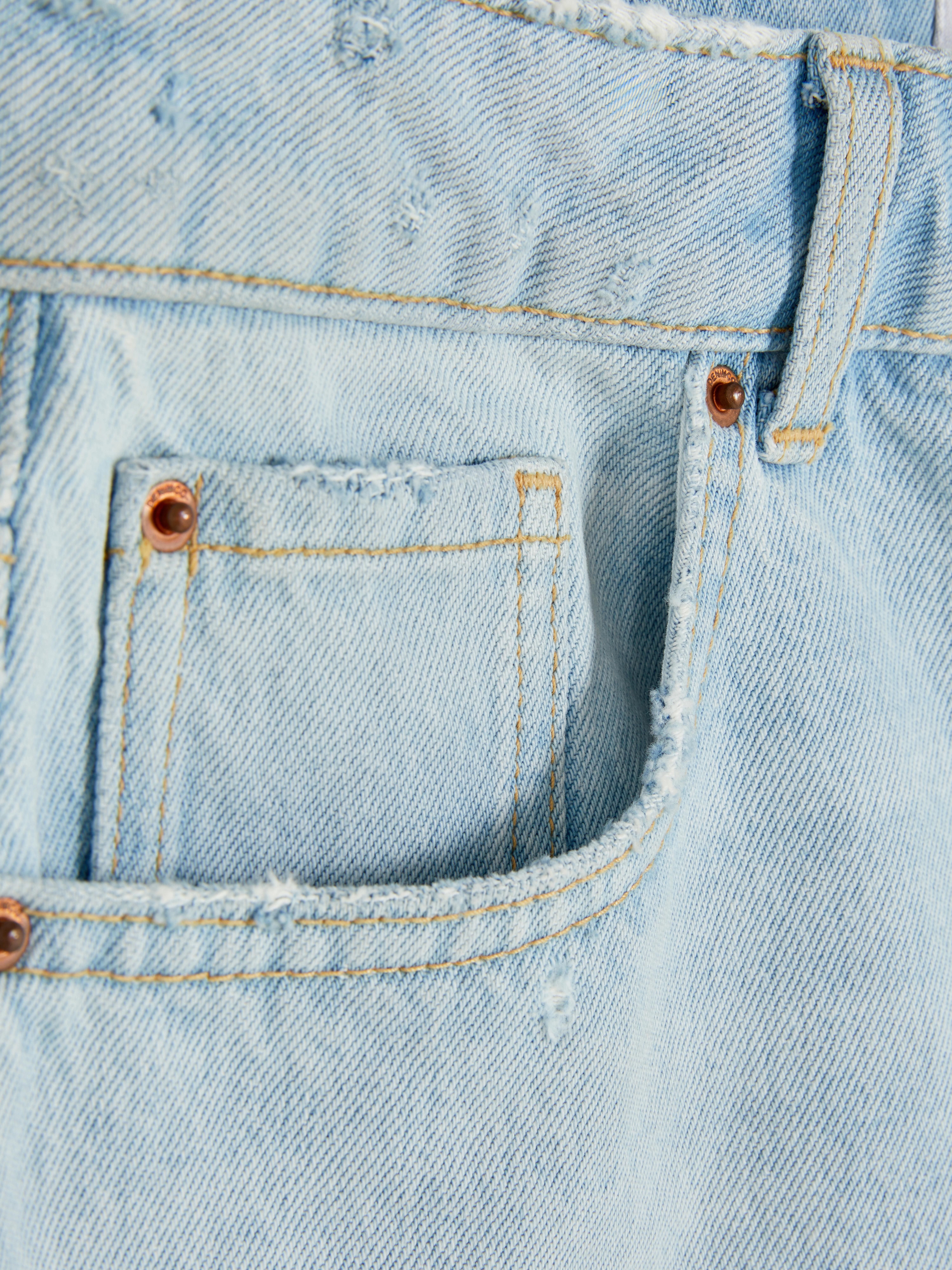 Ripped Denim Shorts