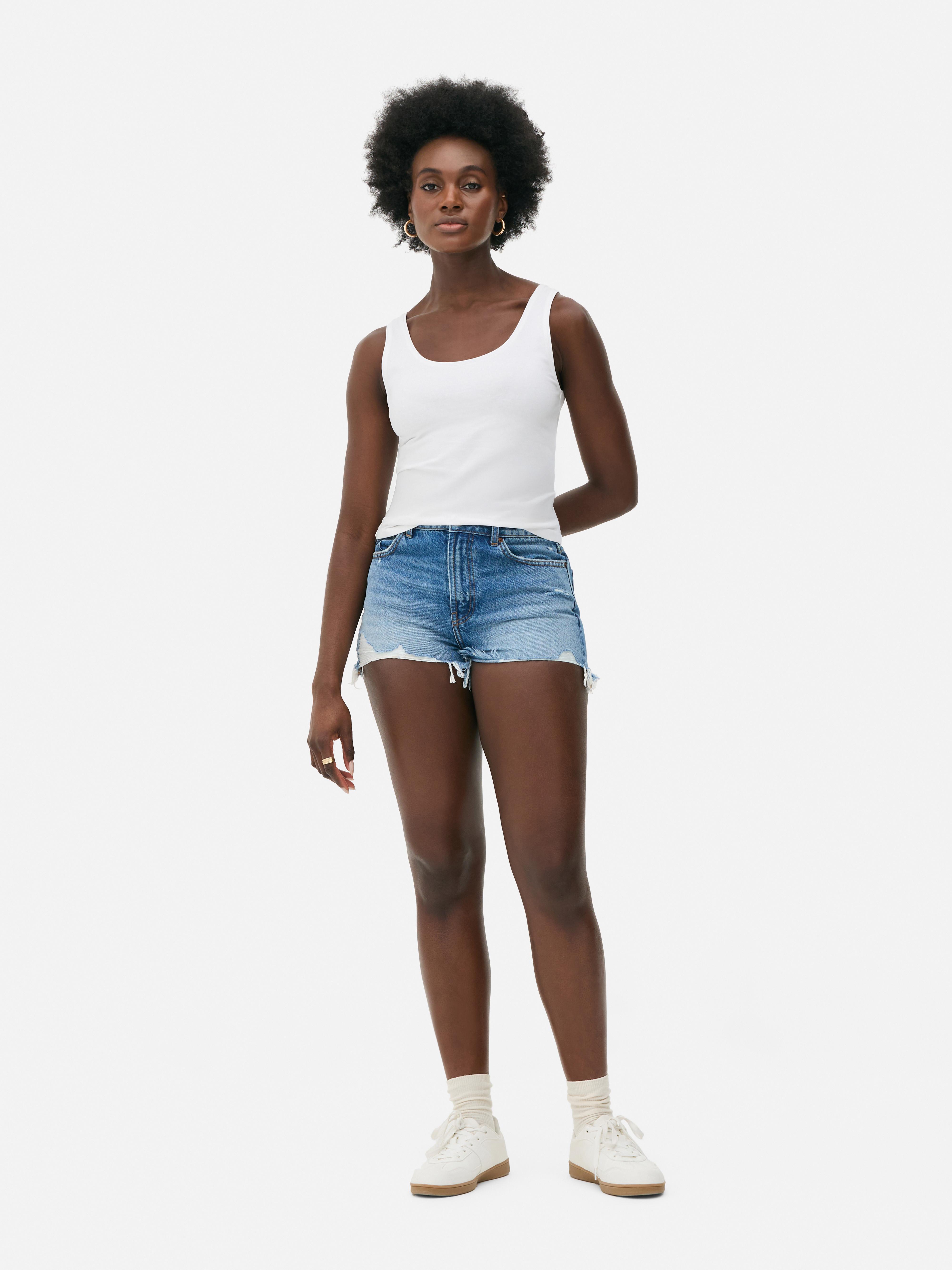 Short en jean déchiré