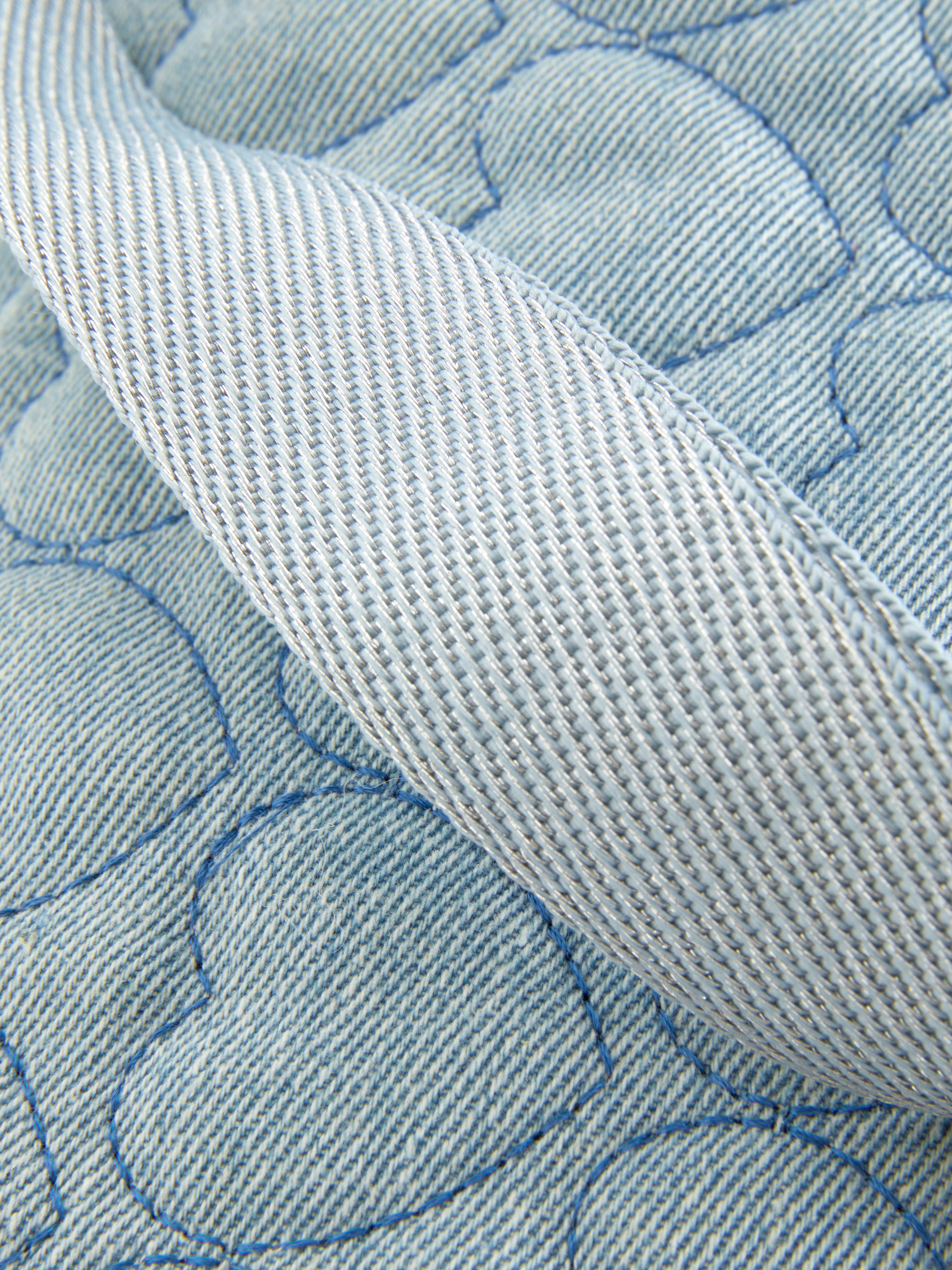 Sac à bandoulière en denim à motif cœurs