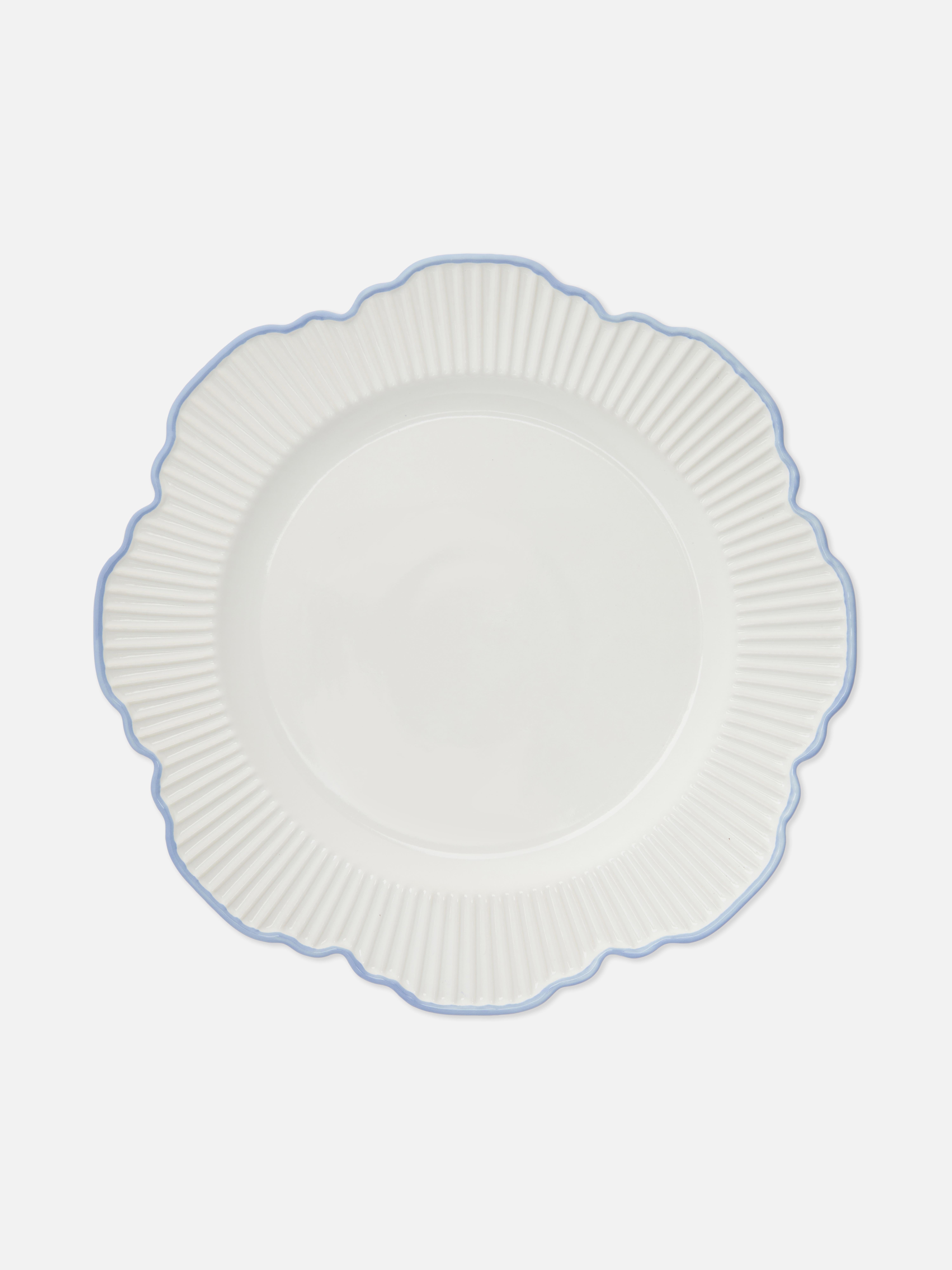 Scalloped Dinner Plate White