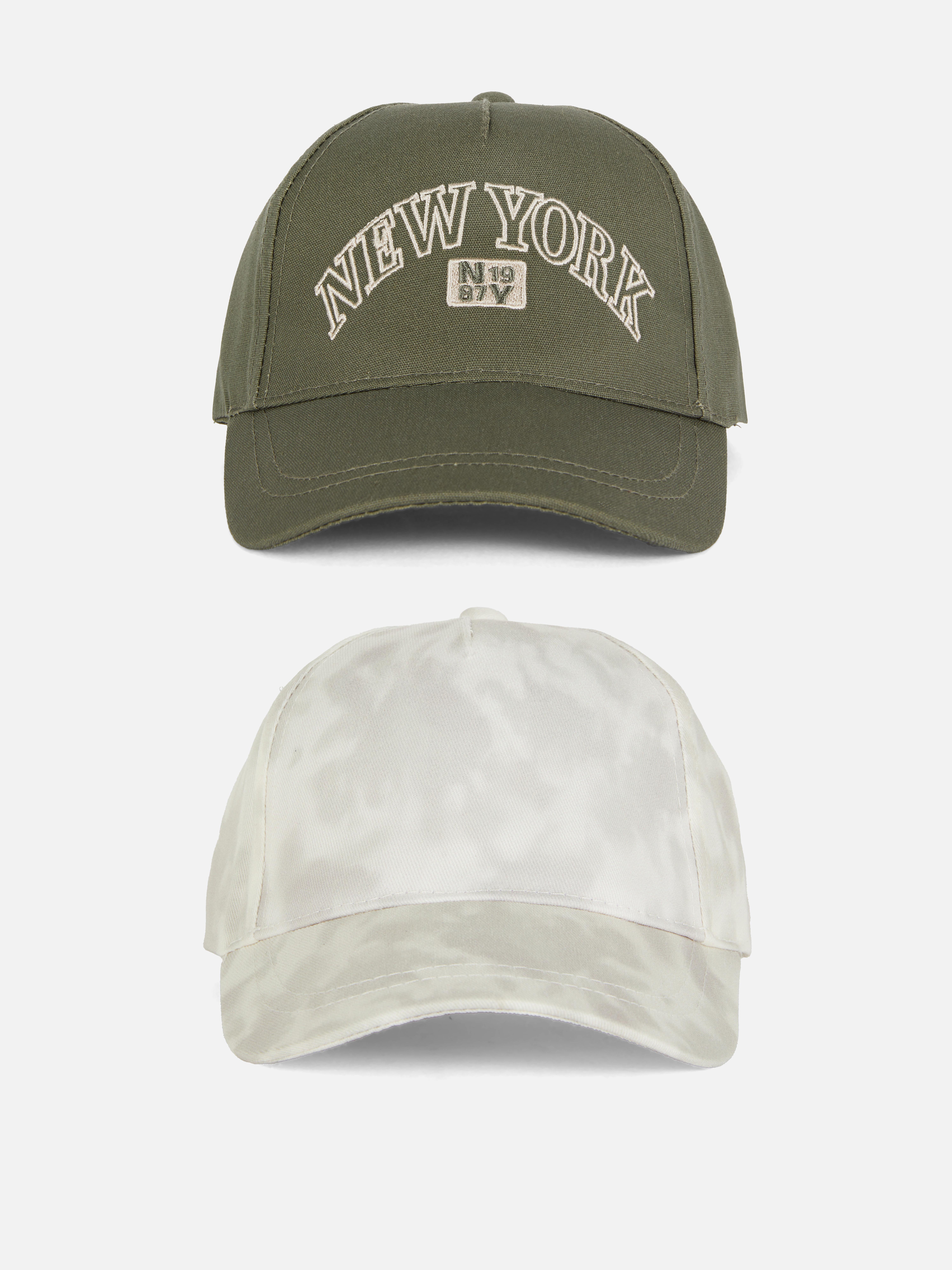 Lot de 2 casquettes de baseball tendance