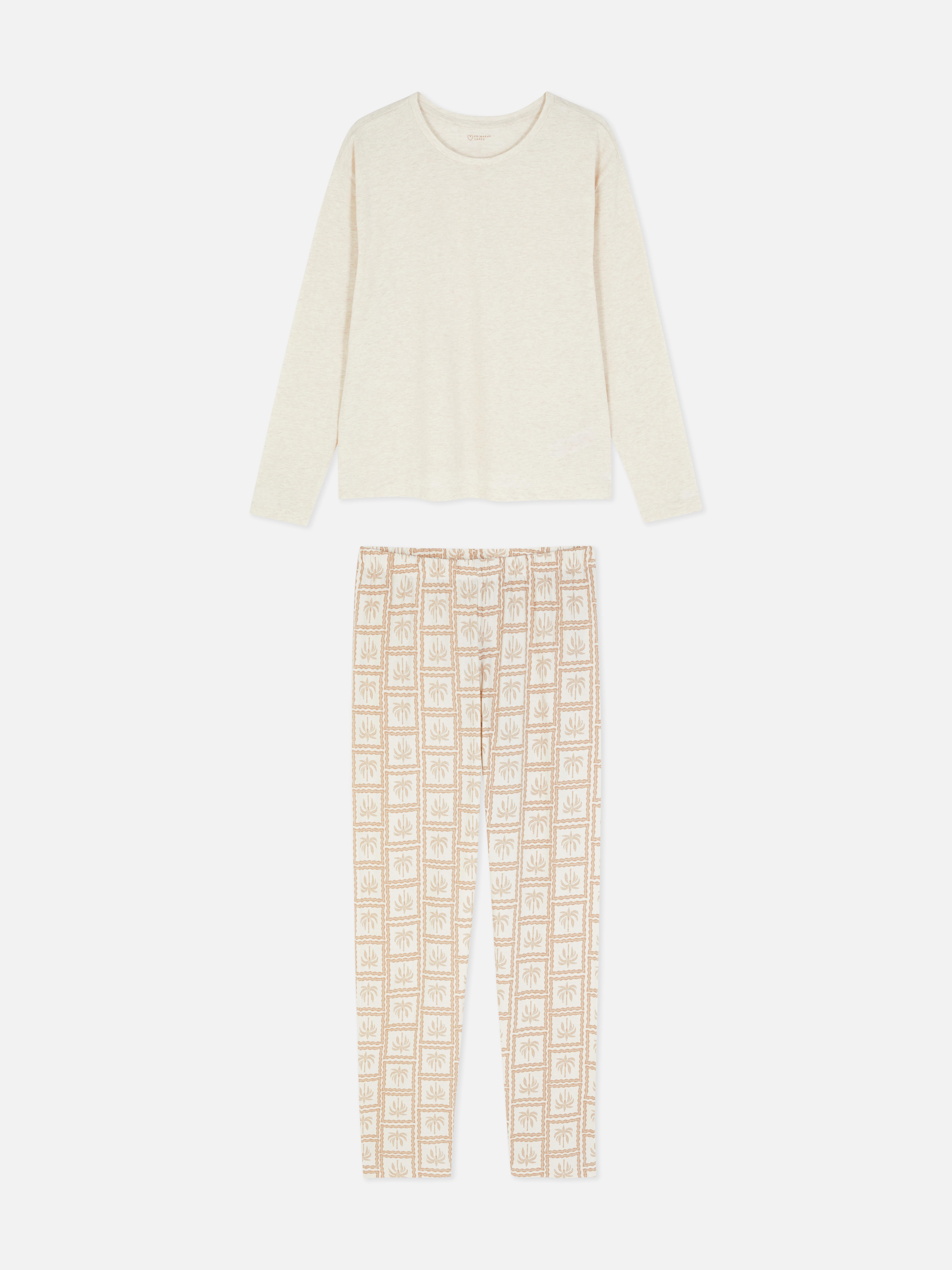 Jersey Long Pyjamas Oatmeal