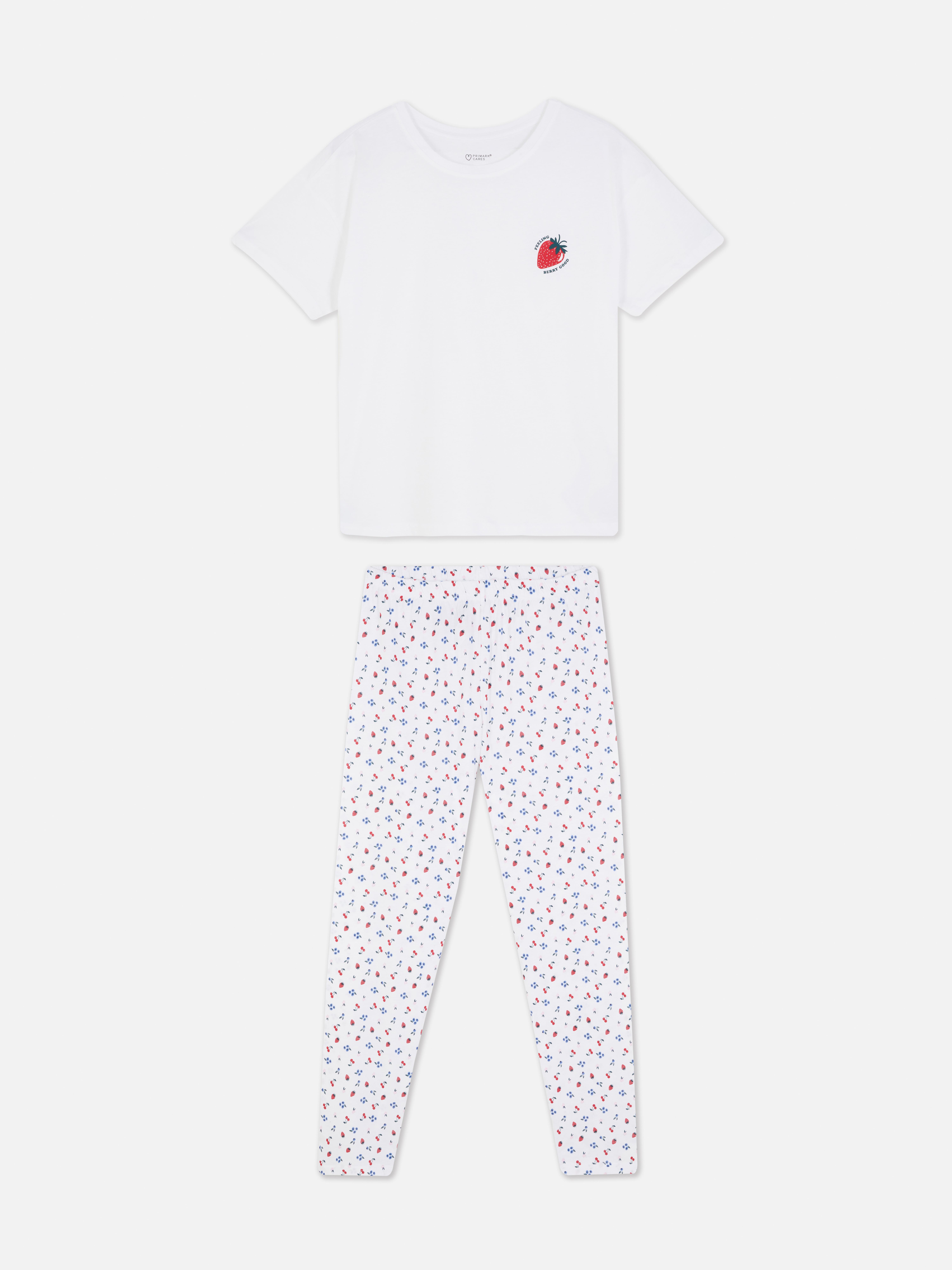 Long Jersey Pyjamas White