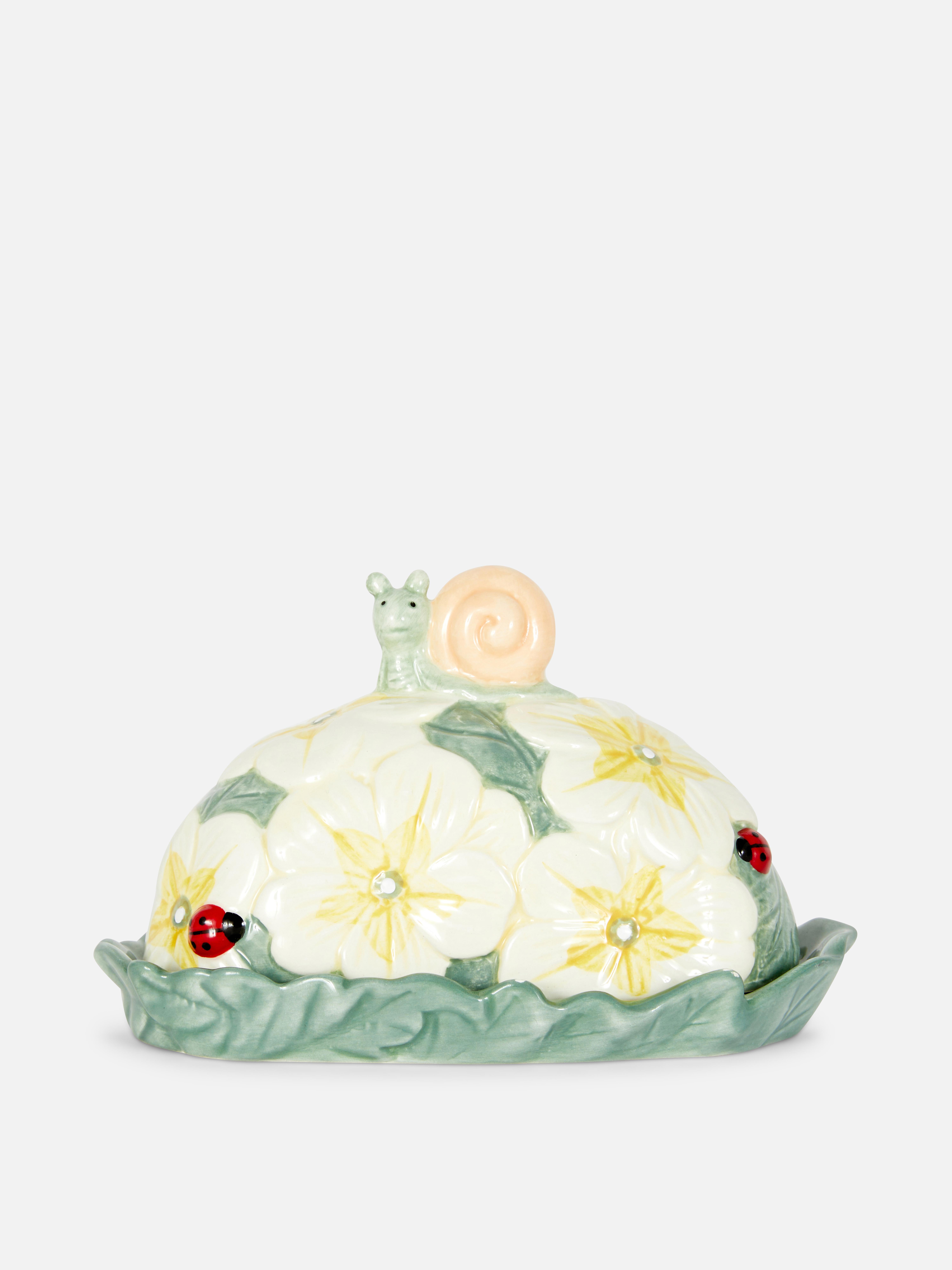 Embossed Primrose Butter Dish