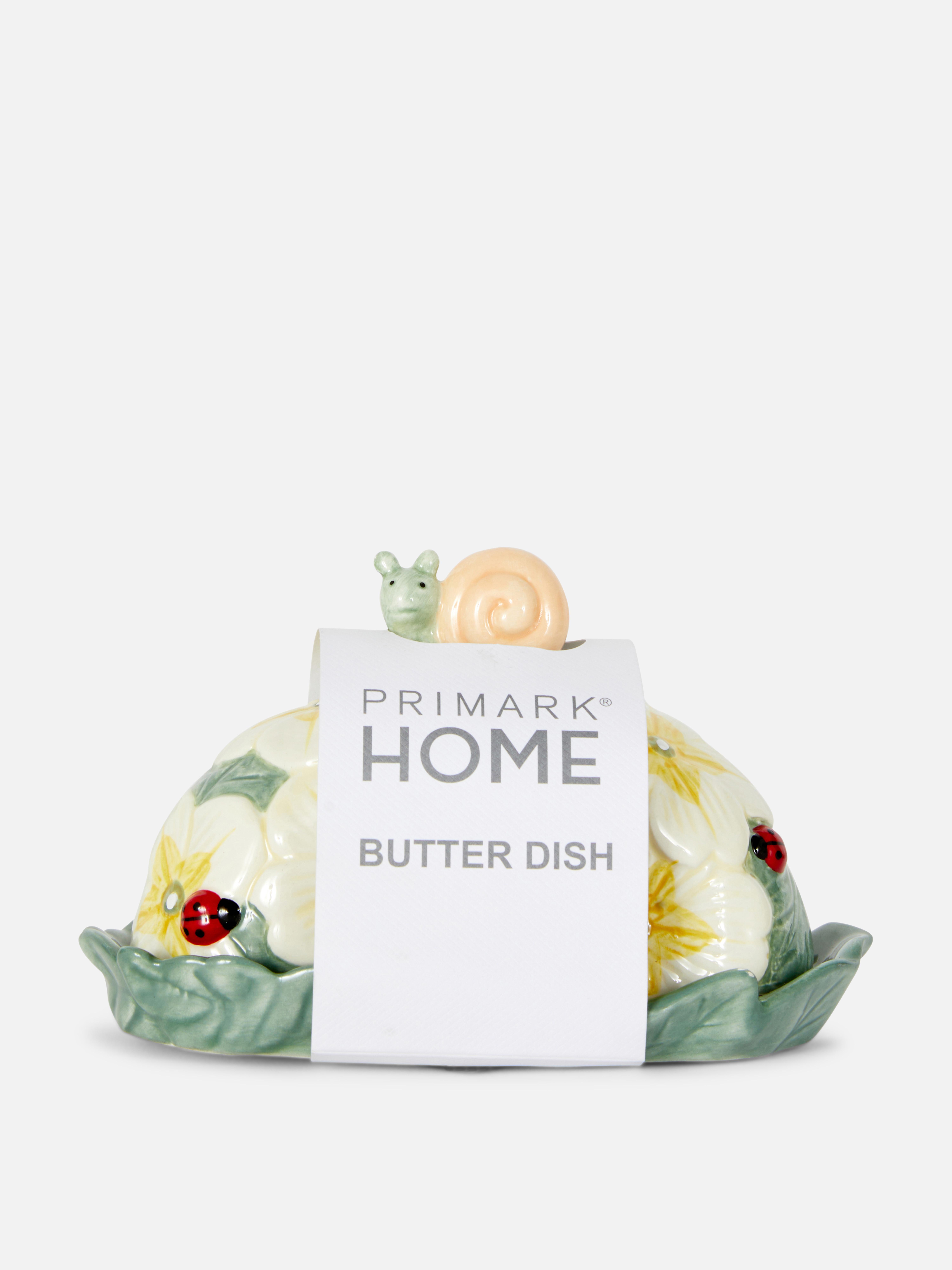 Embossed Primrose Butter Dish