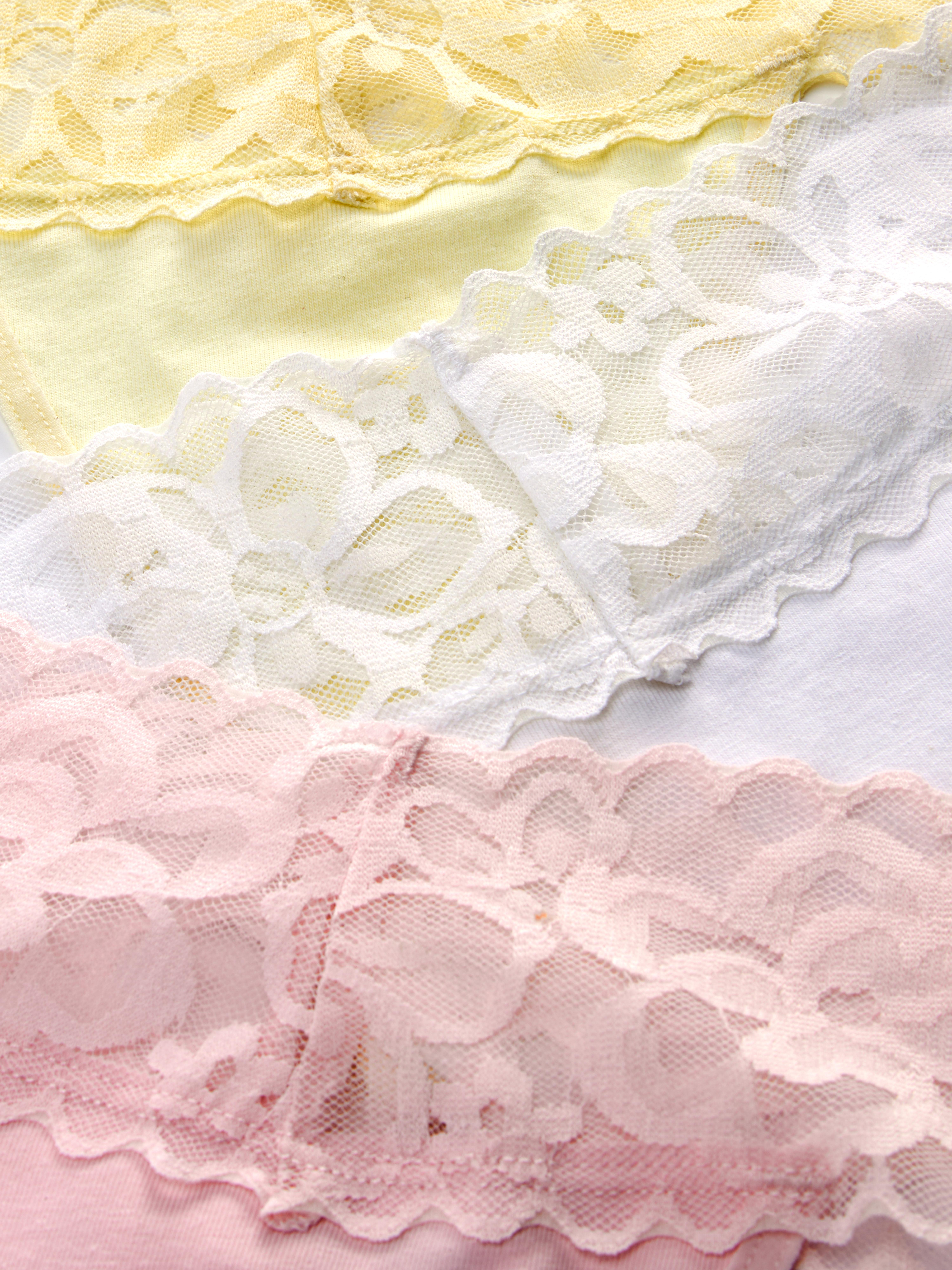 Bandeau-Tangas aus Spitze, 3er-Pack