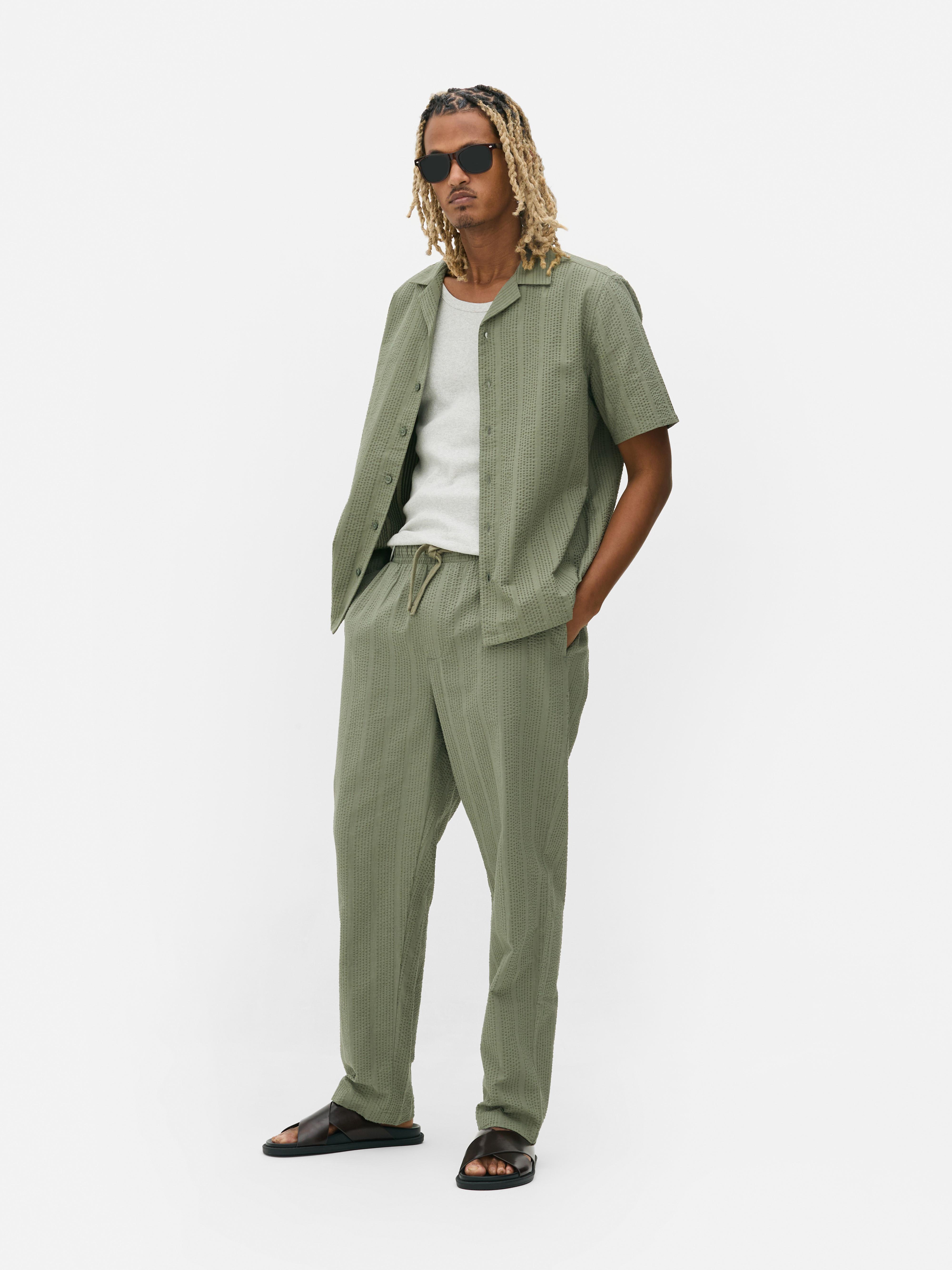 Seersucker Stripe Trousers
