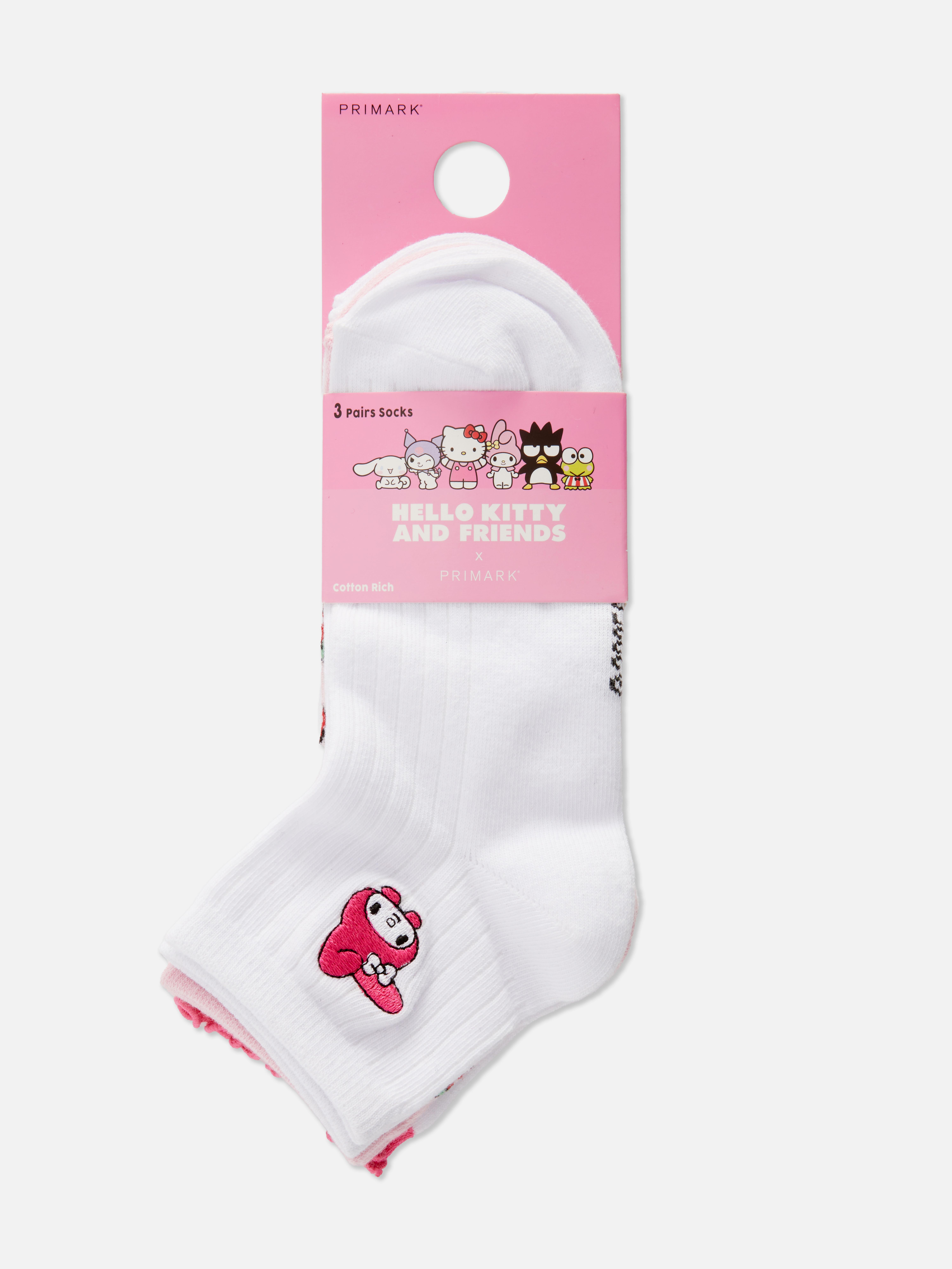 3 paia di calzini alla caviglia Hello Kitty