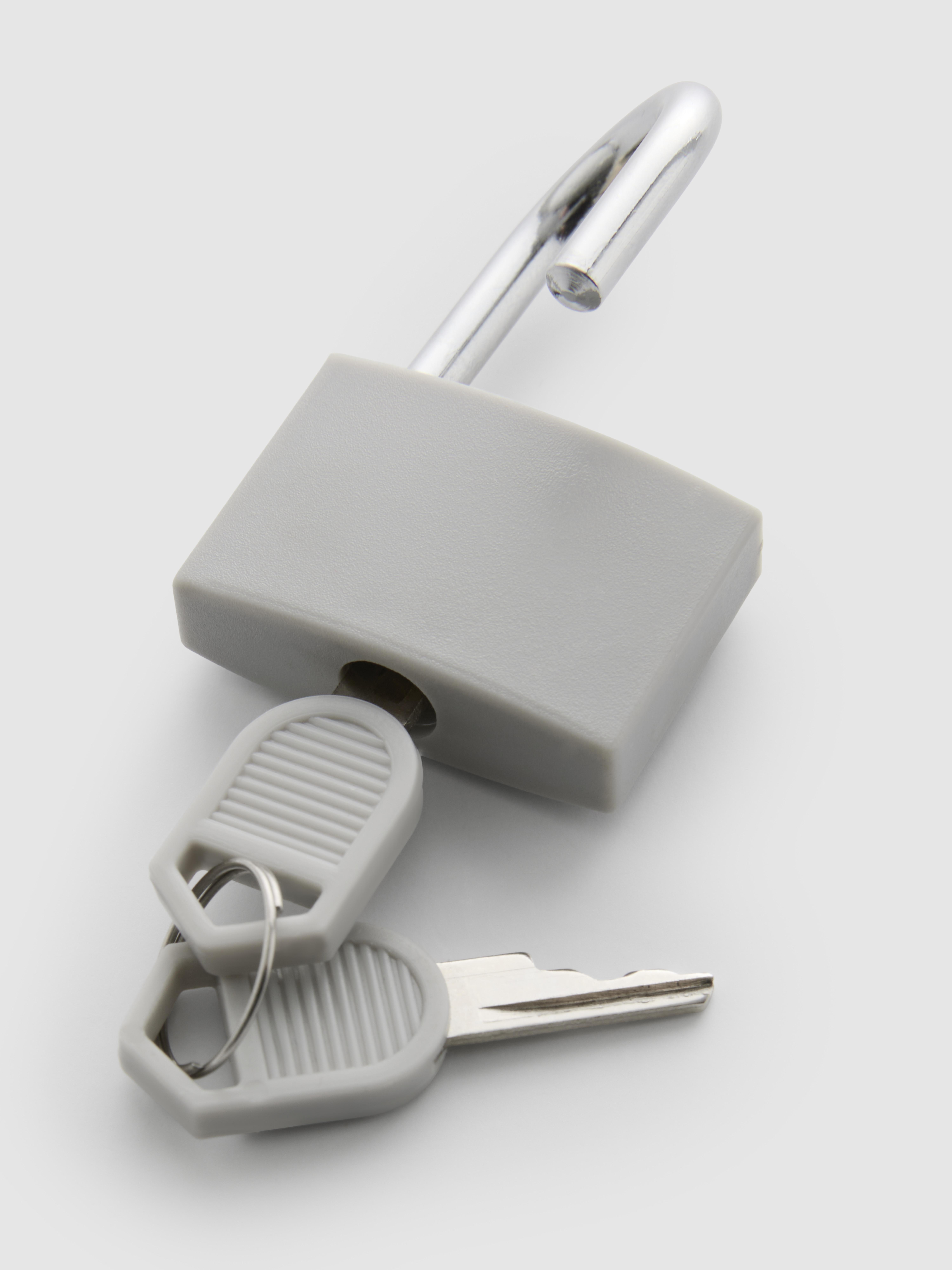 Light Gray Padlock With Spare Key