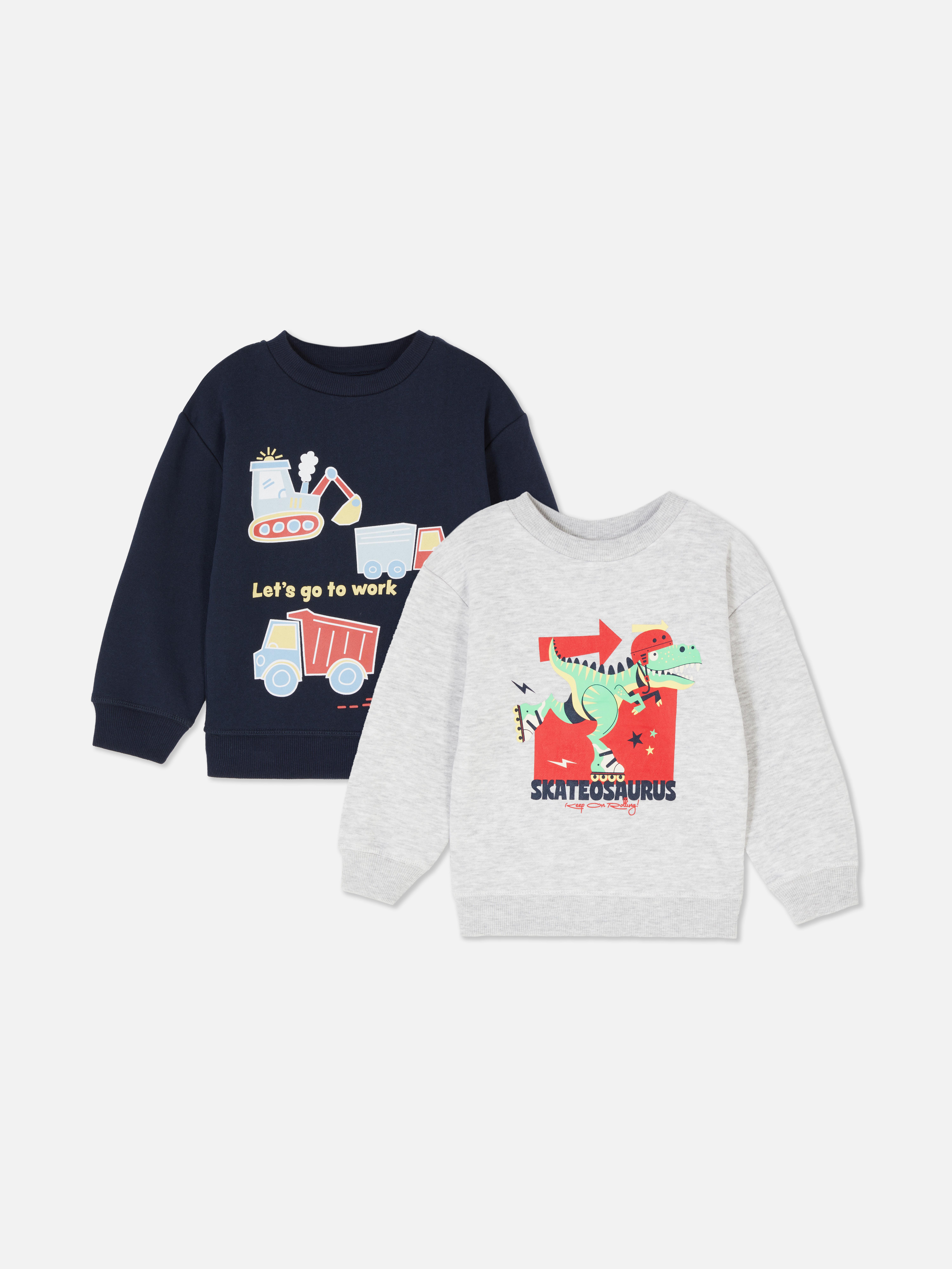 2pk Graphic Pullover Sweatshirts