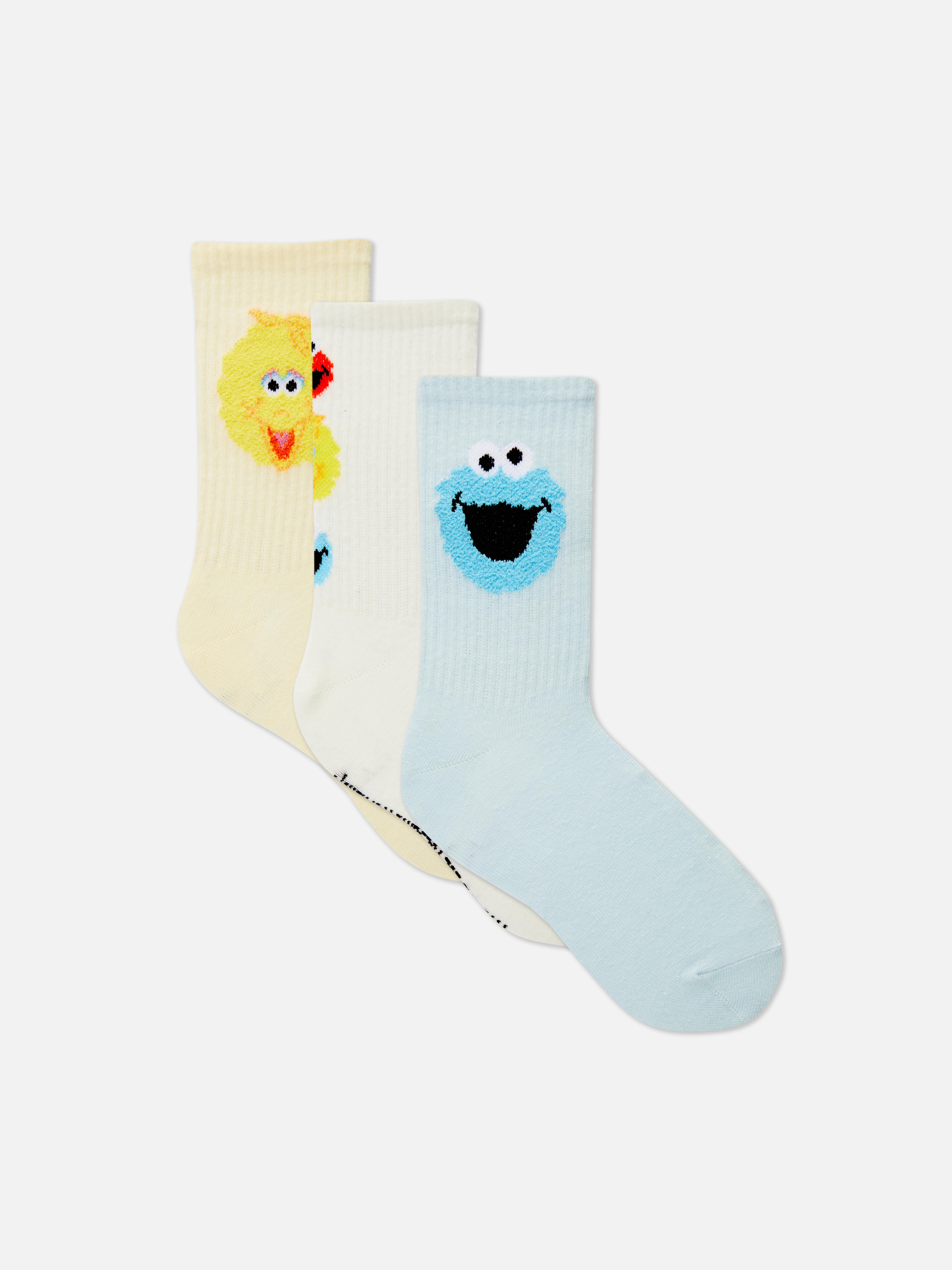 Confezione da 3 paia di calzettoni Sesame Street