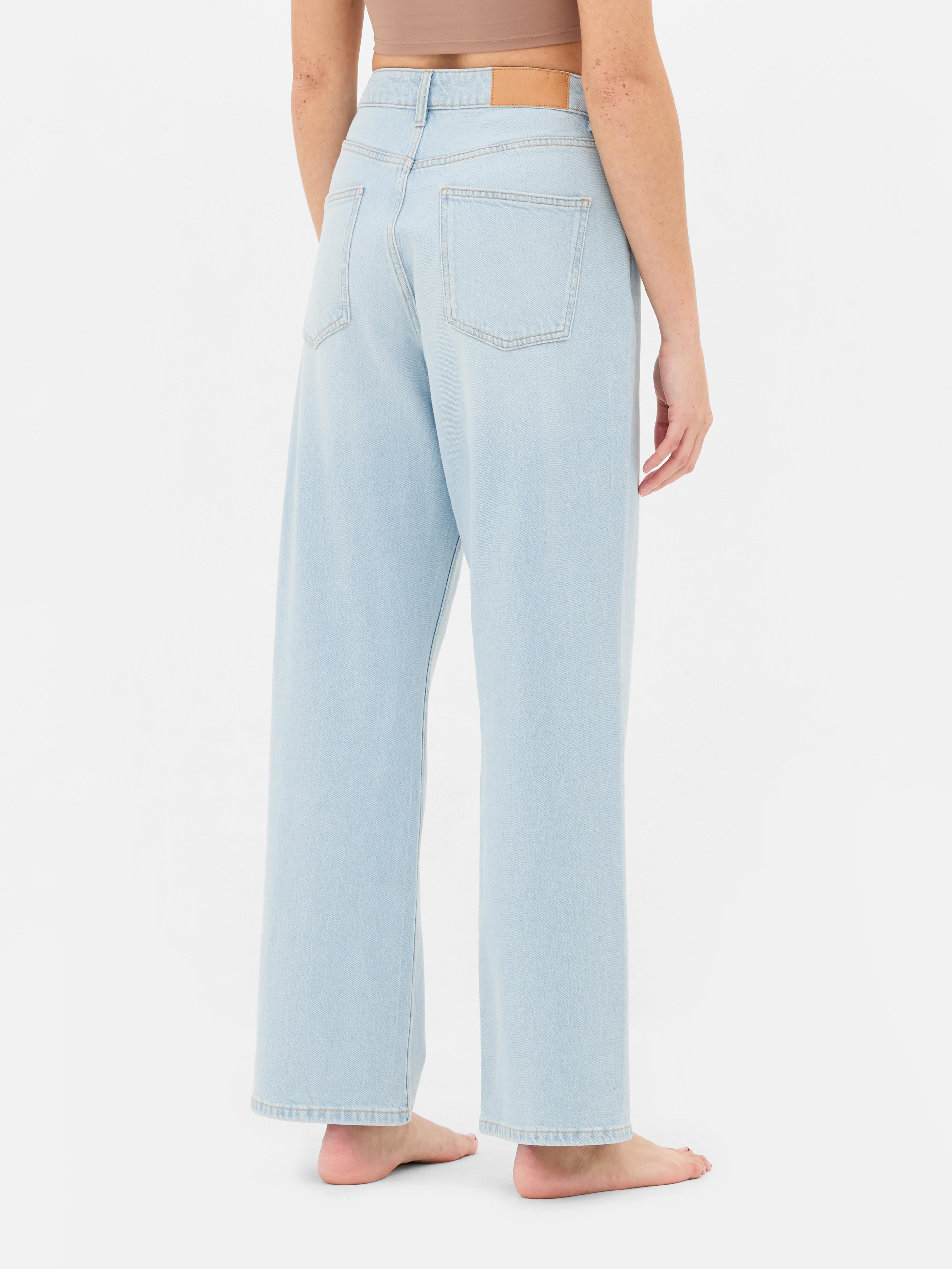 Jeans denim a gamba dritta