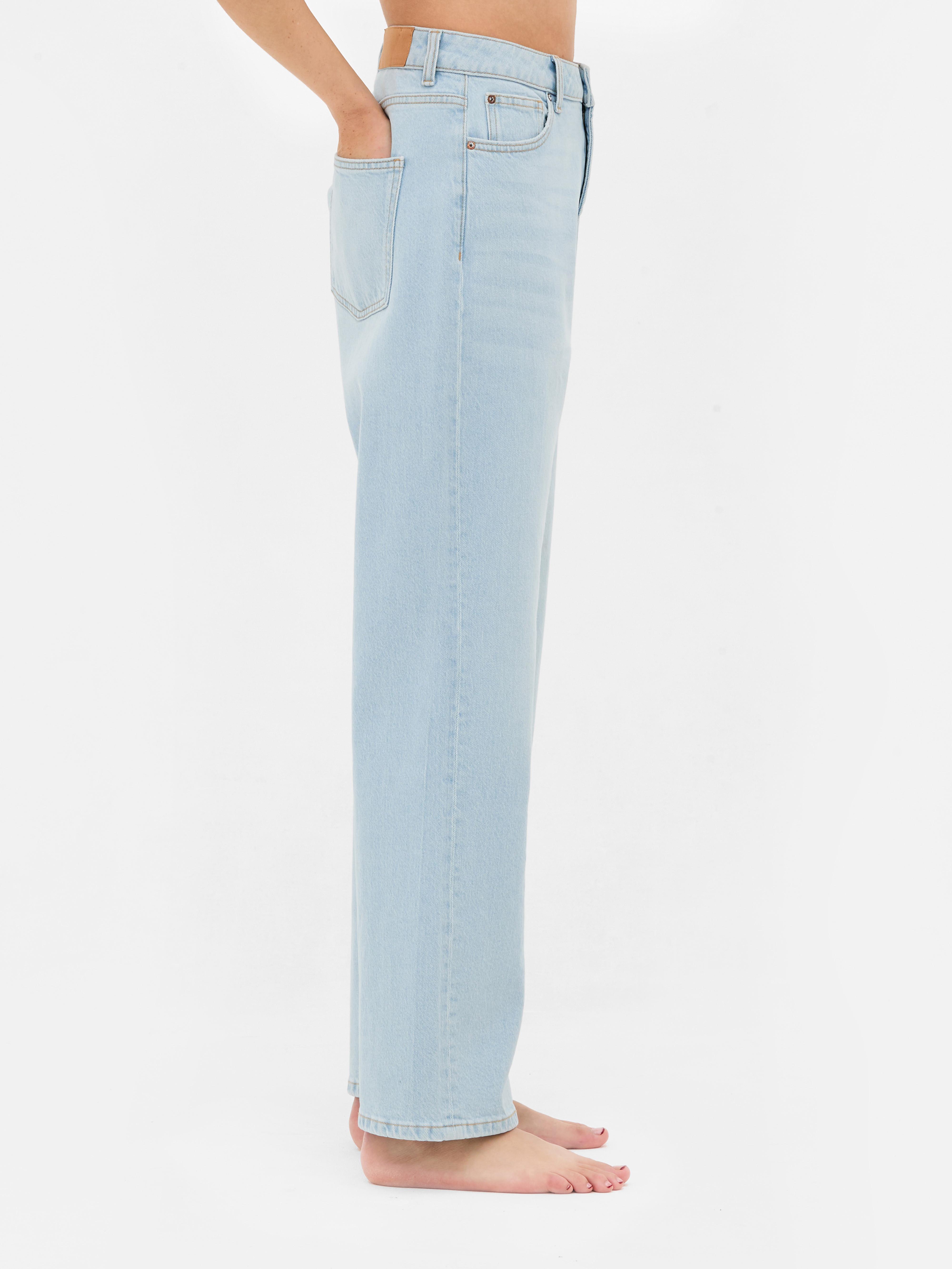 Jeans denim a gamba dritta