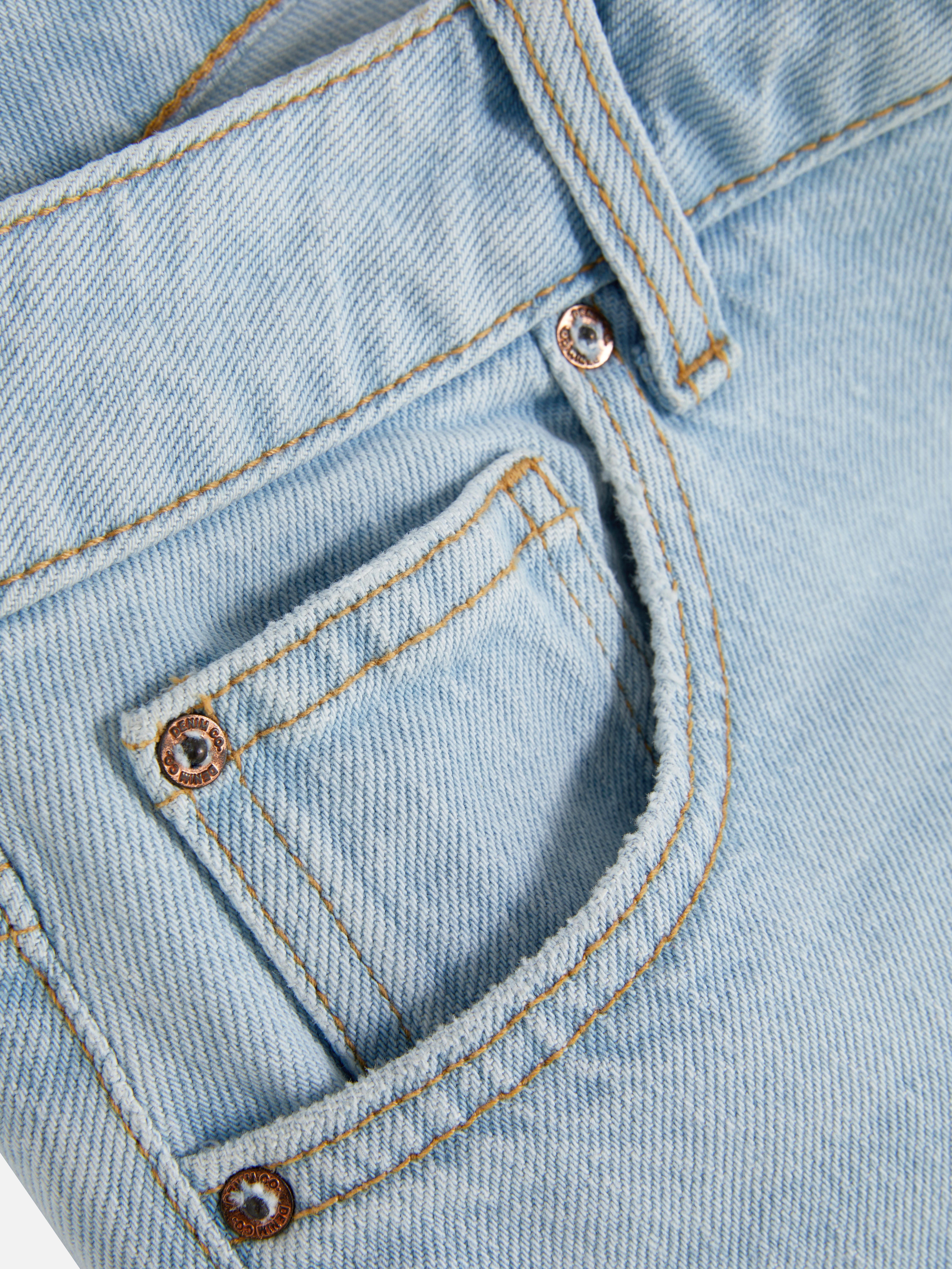 Jeans denim a gamba dritta