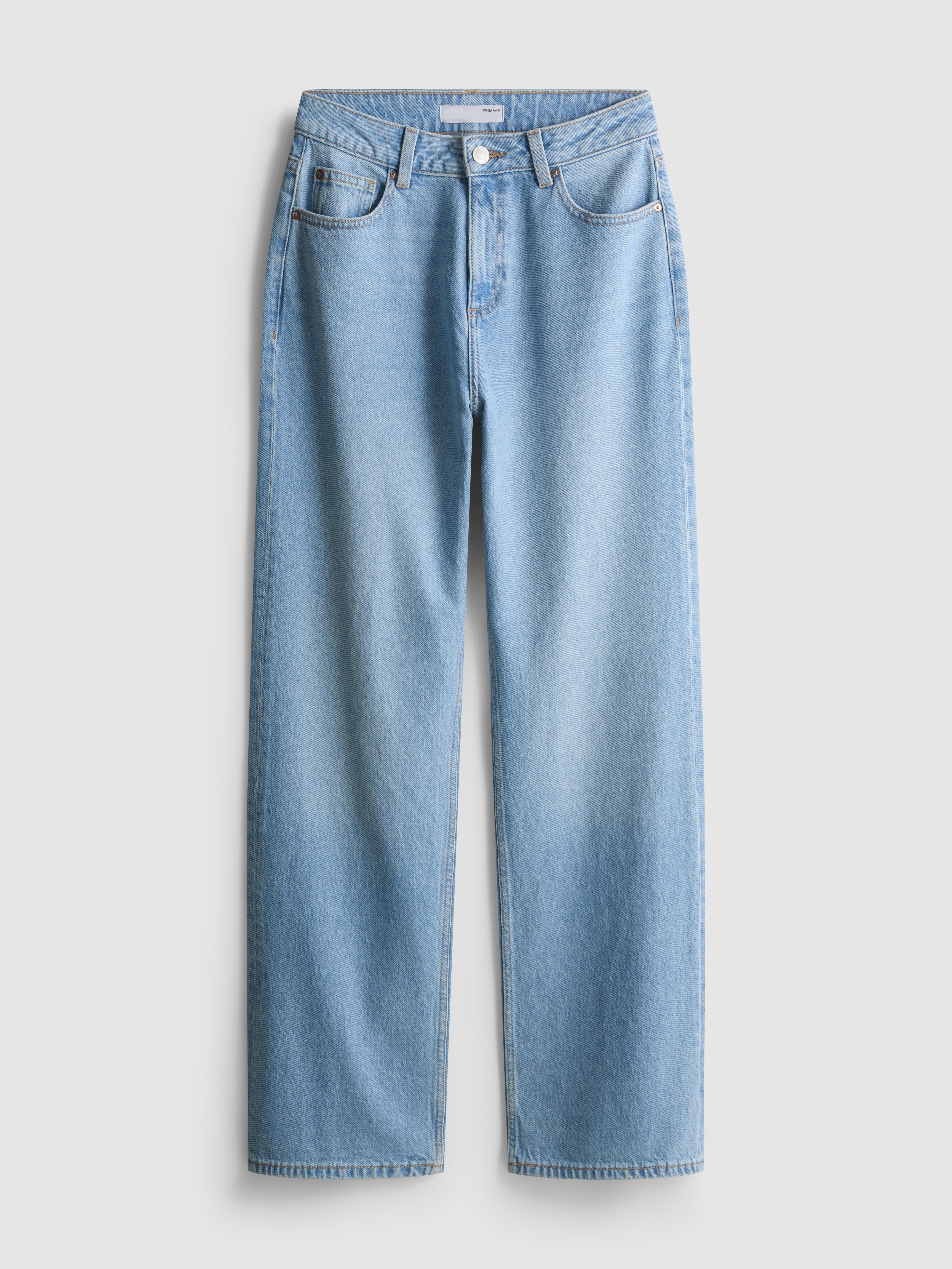 Vaqueros de talle alto y pernera recta