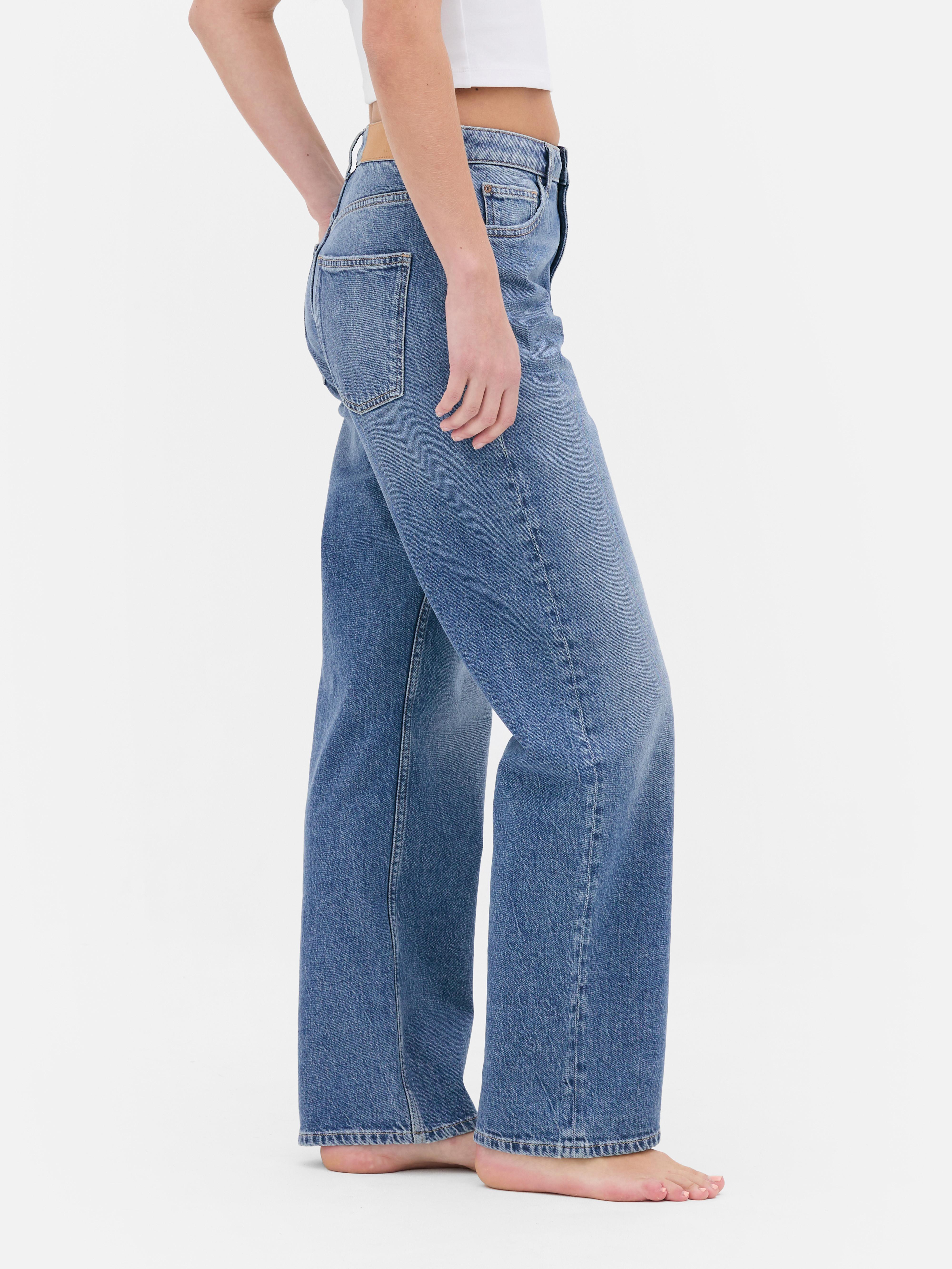 Straight Leg Denim Jeans
