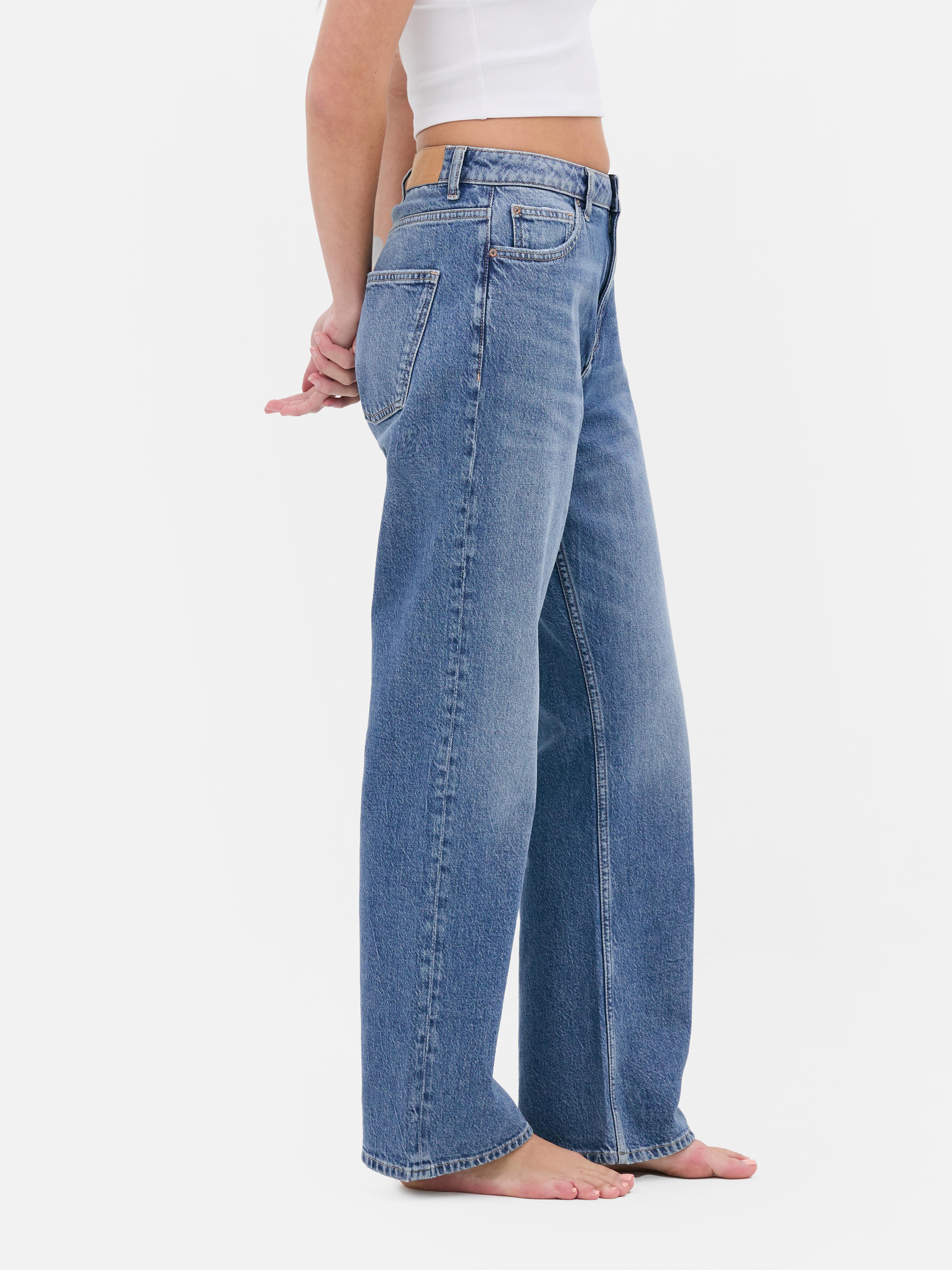 Straight Leg Denim Jeans