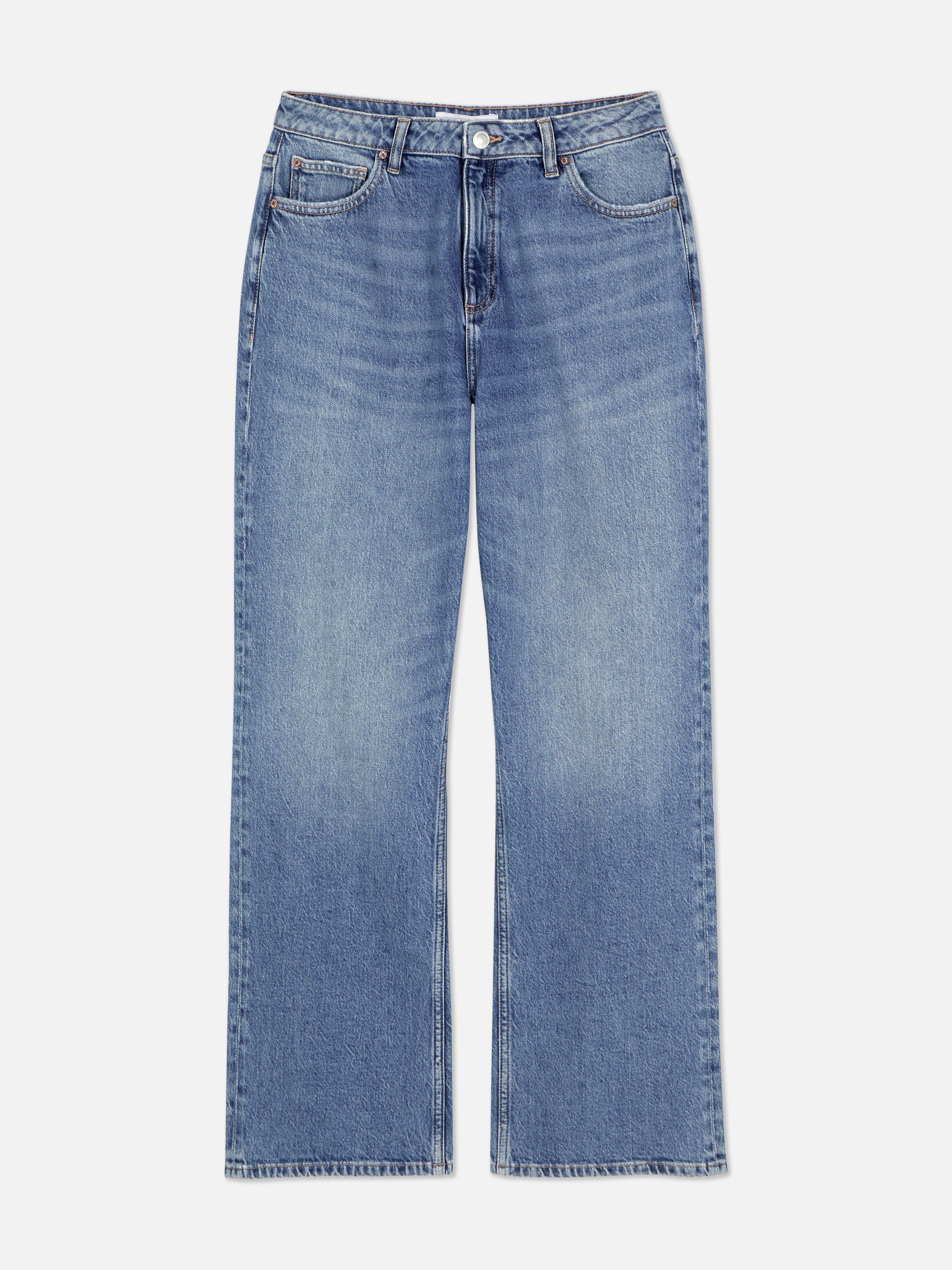 Straight Leg Denim Jeans