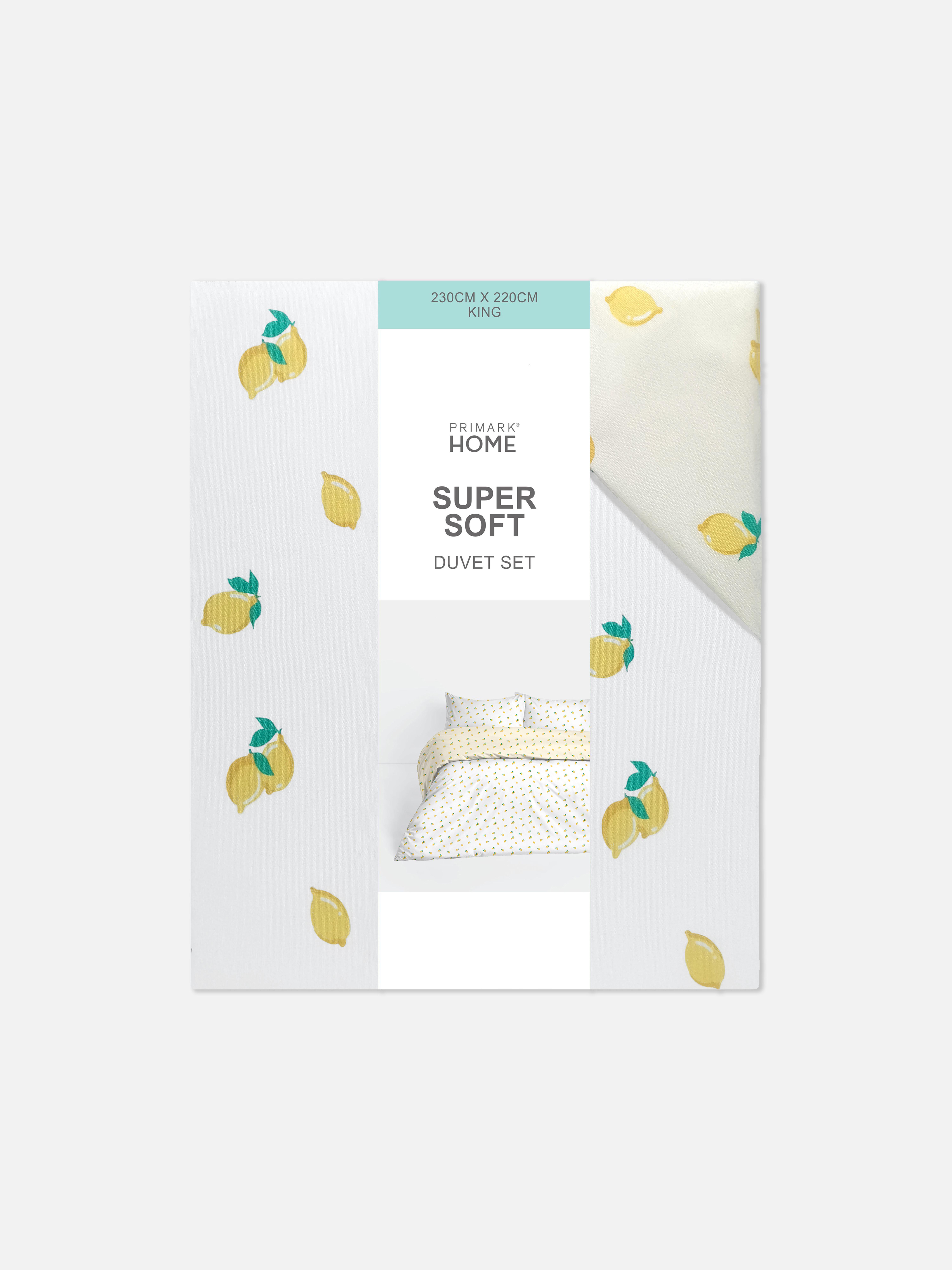 Set de funda nórdica reversible king size de limones