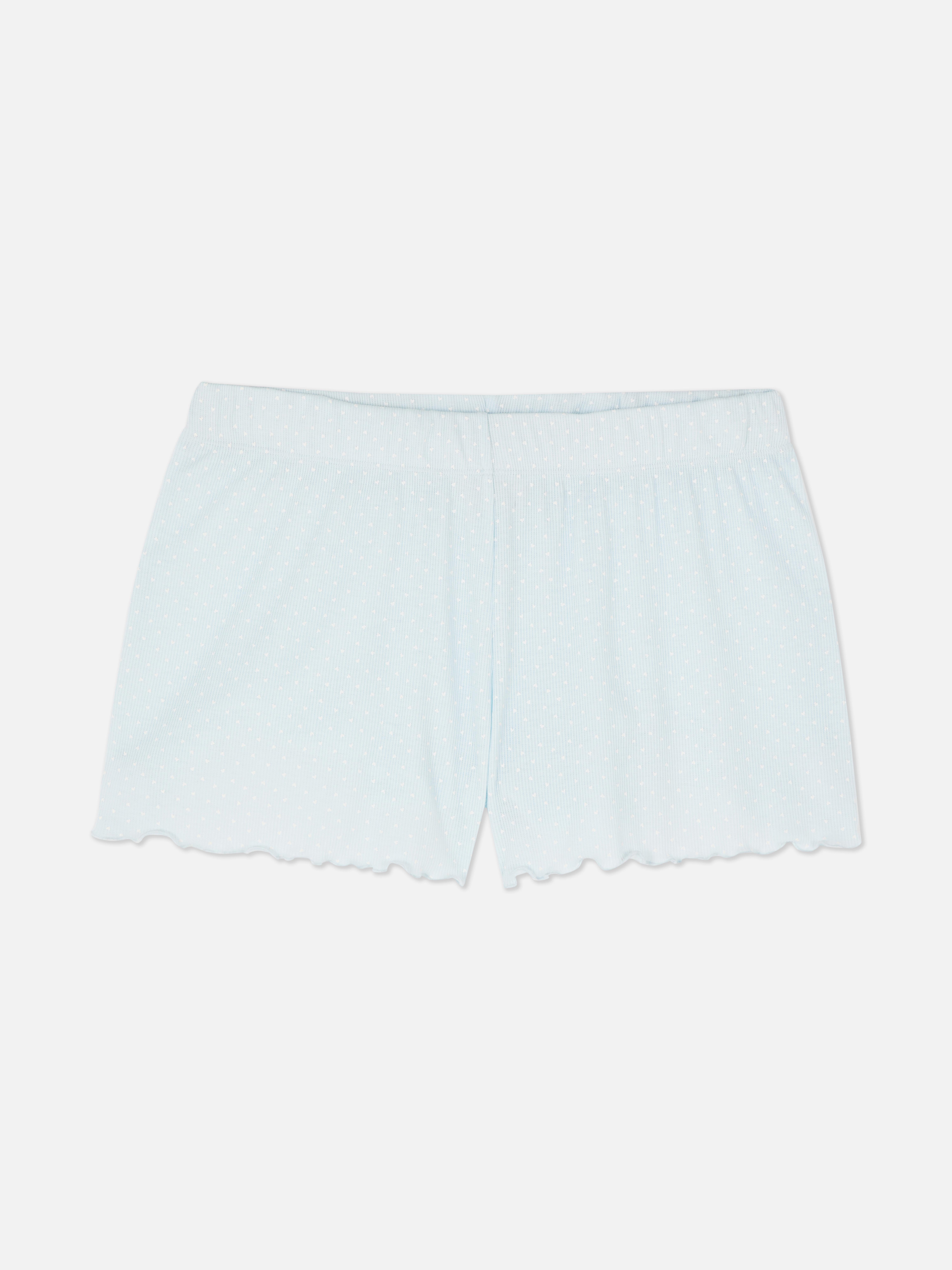 Calções malha estampado total Azul