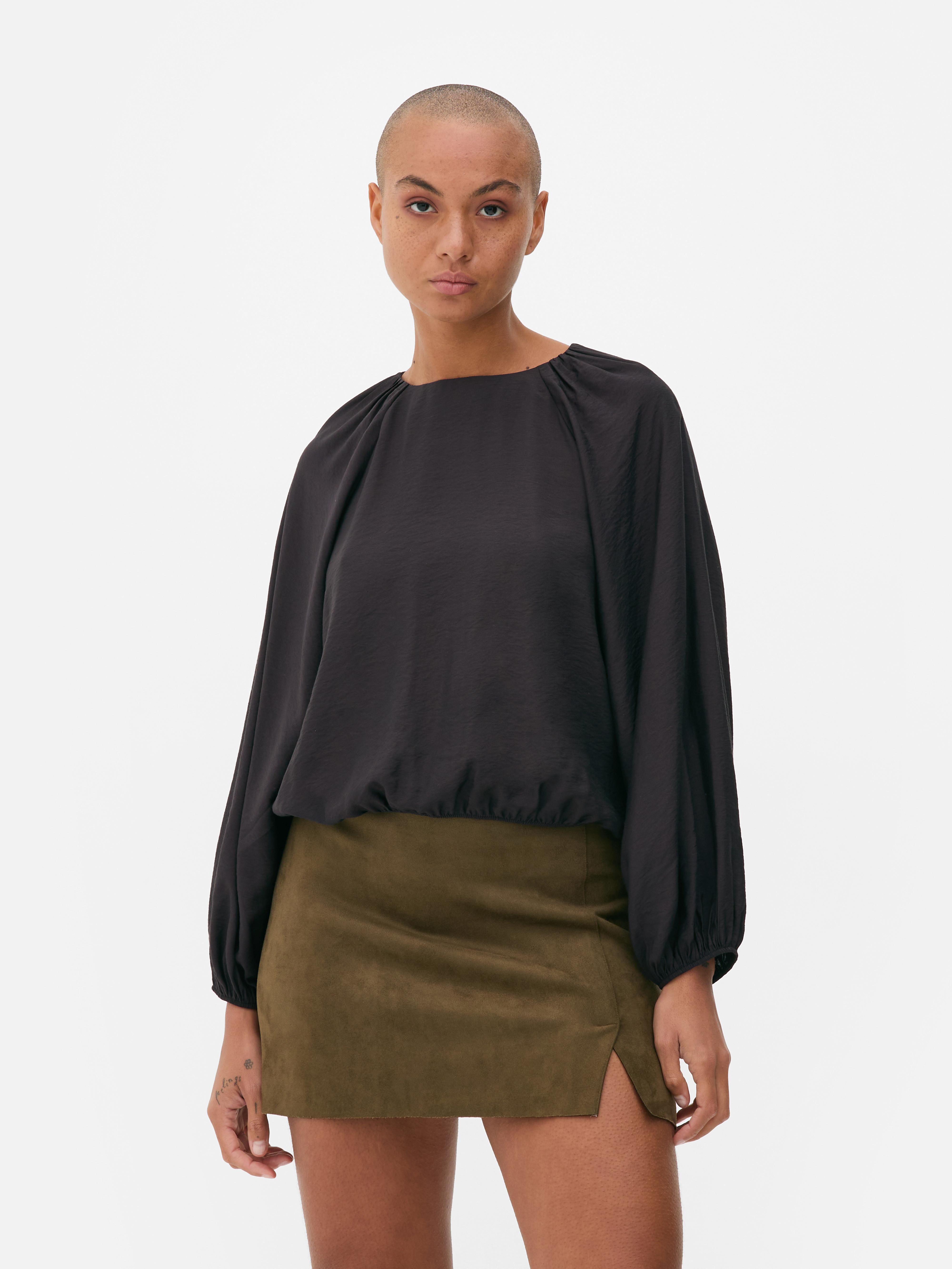 Long Sleeve Elasticated Top