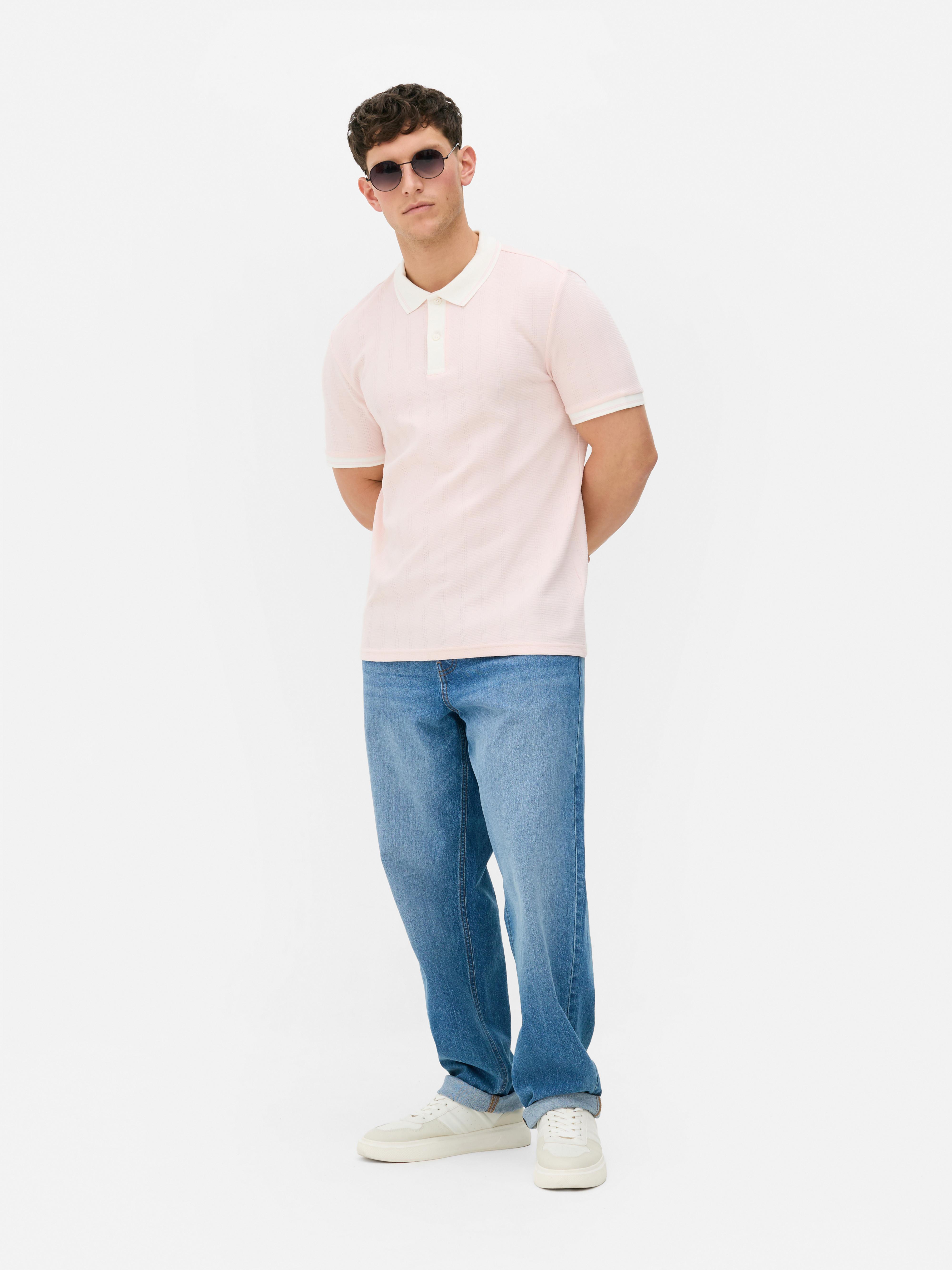 Polo en coton majoritaire Rose
