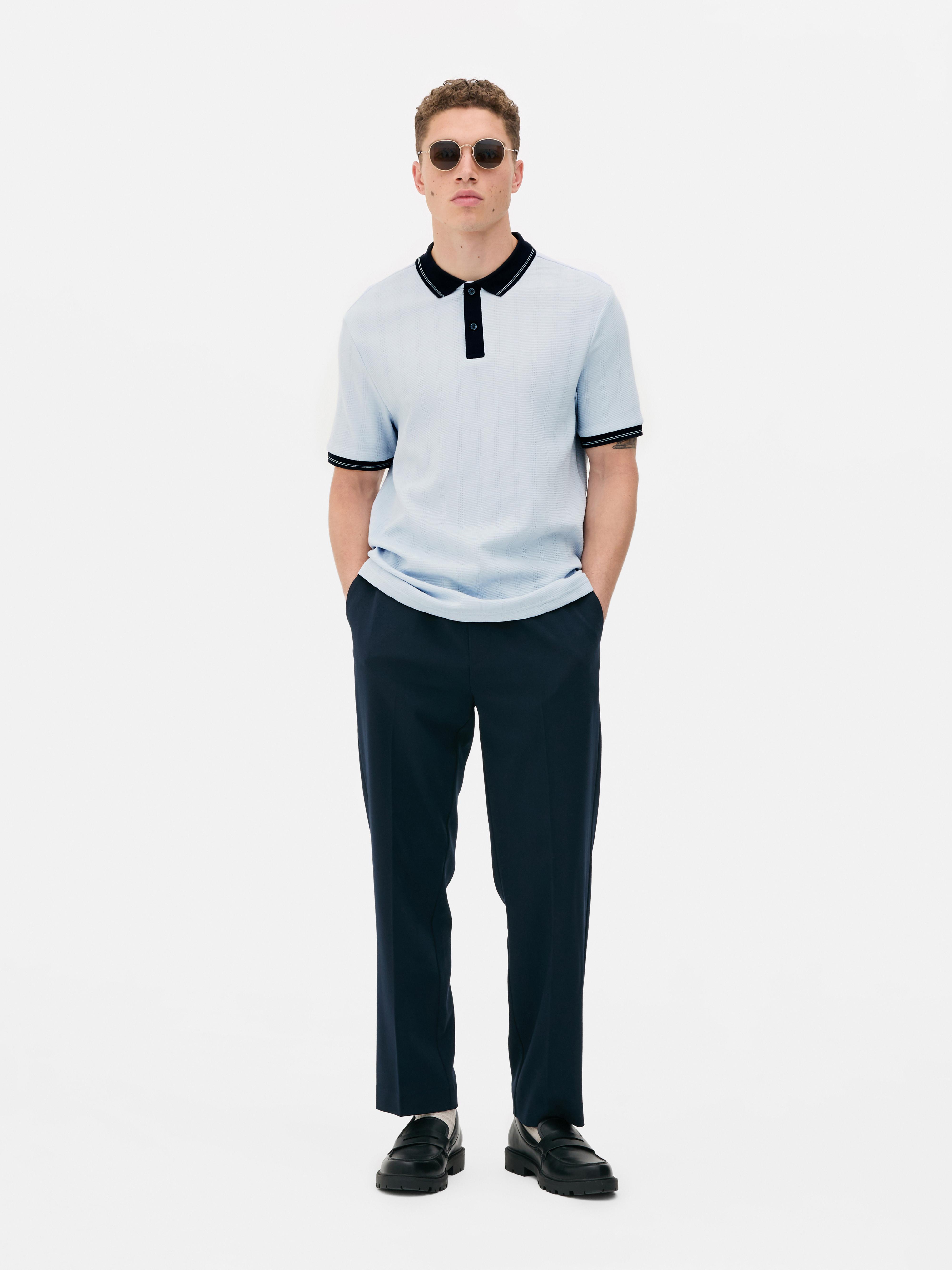 Polo en coton majoritaire Bleu clair
