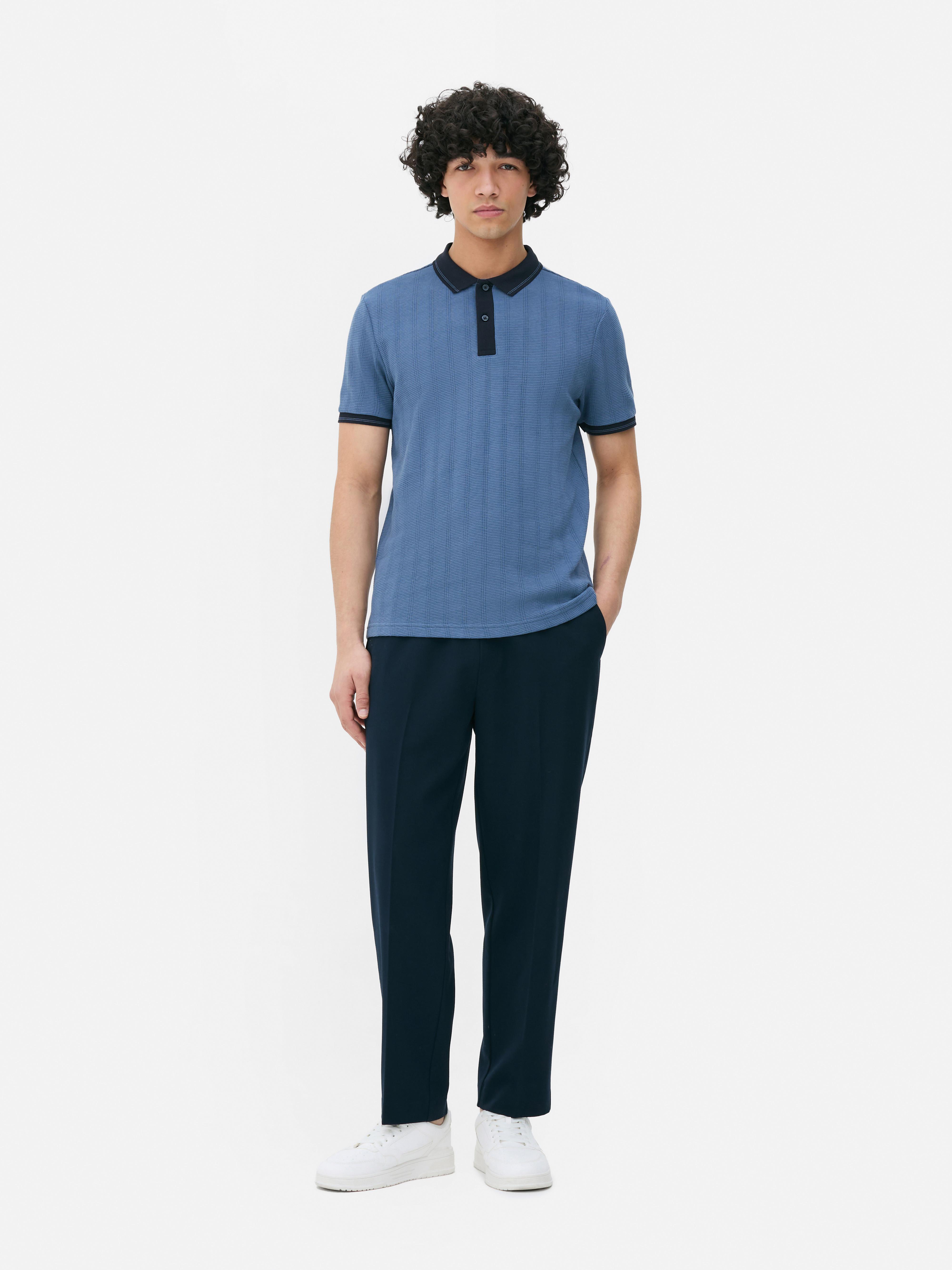 Polo en coton majoritaire Bleu