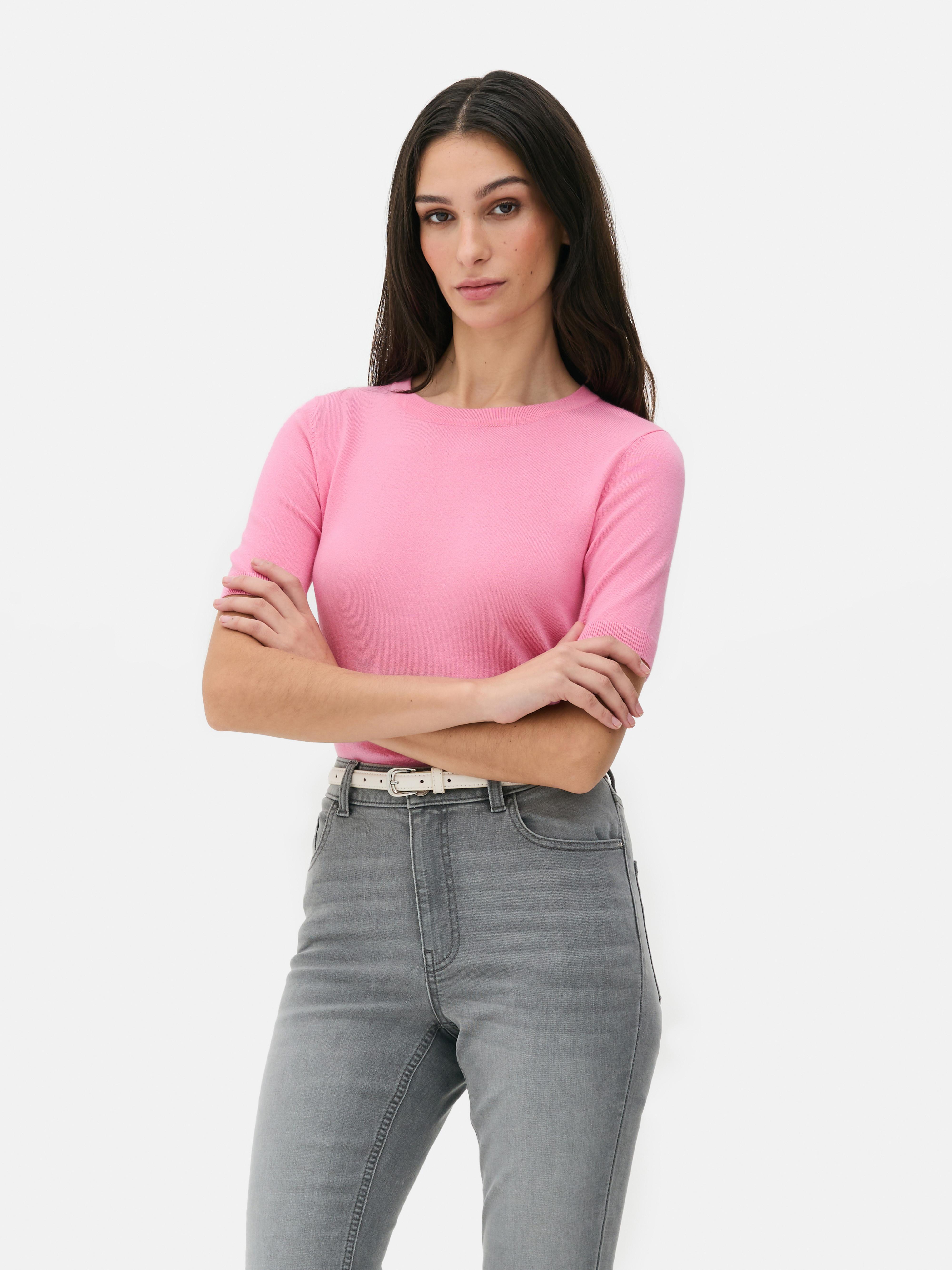 Maglione a maniche corte Rosa