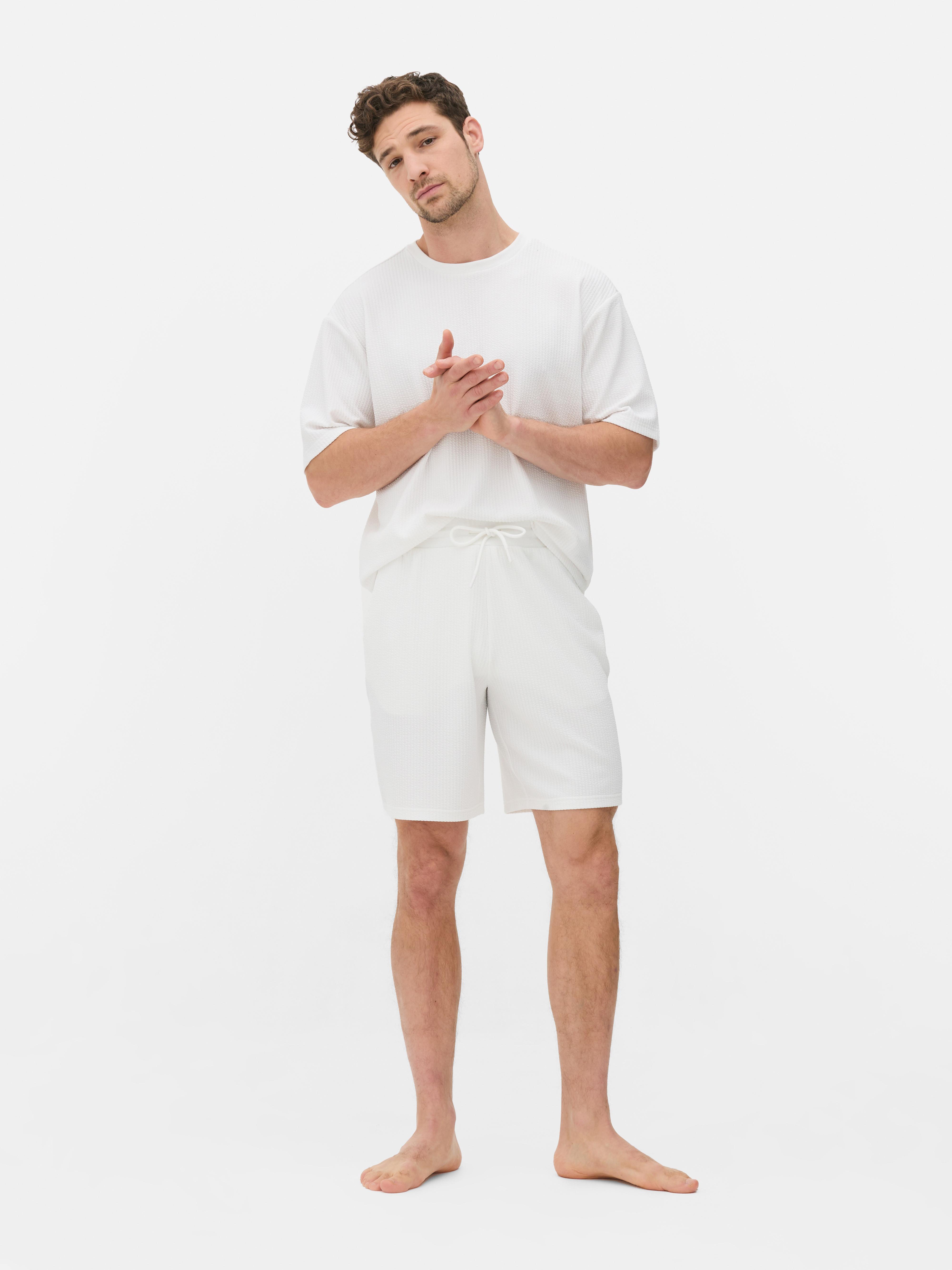 Textured Pajama Shorts